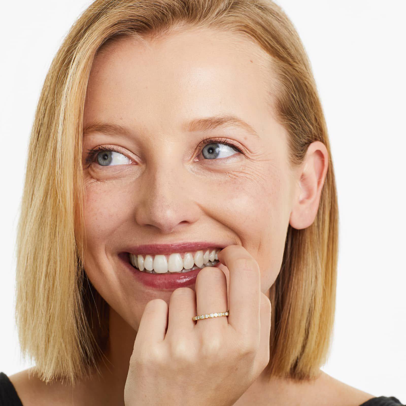 Multi-Shaped Diamond Ring In 14K Yellow Gold