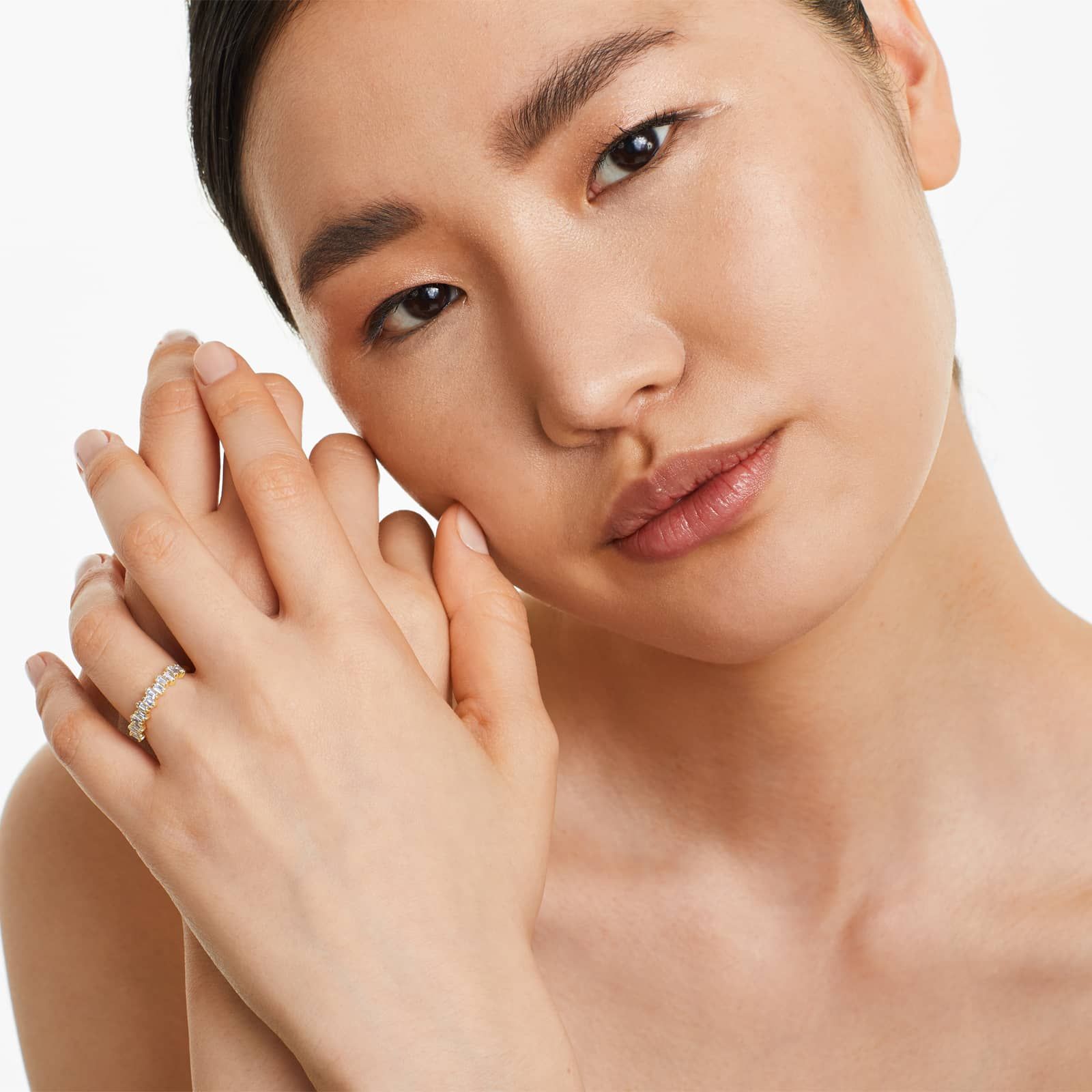 Jagged Baguette Cut Diamond Ring In 14K Yellow Gold