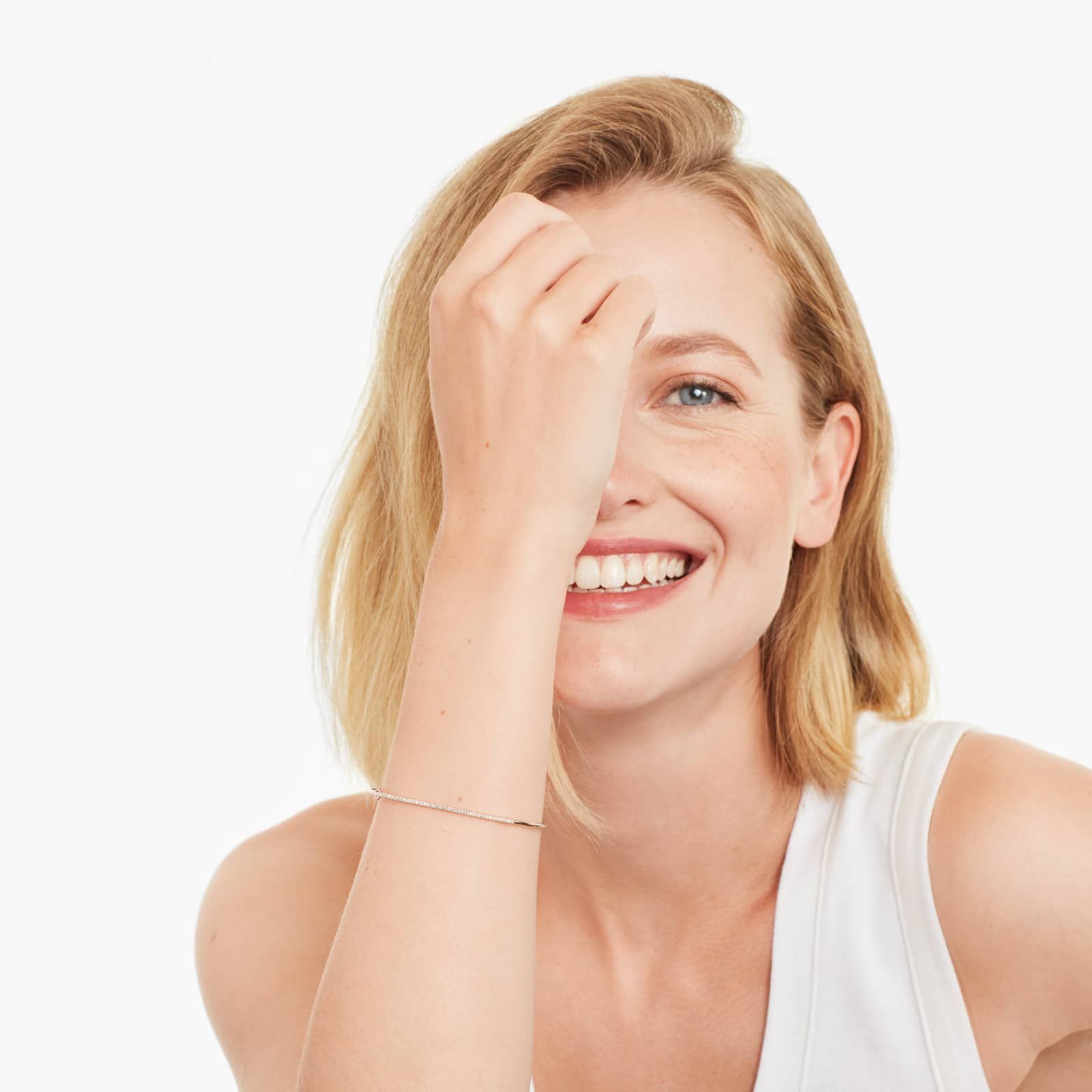 Stackable Bangle Diamond Bracelet In 14K Rose Gold