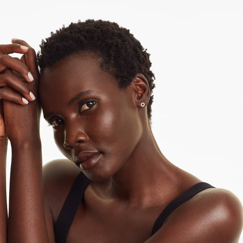 XO Diamond Stud Earrings In 14K Yellow Gold