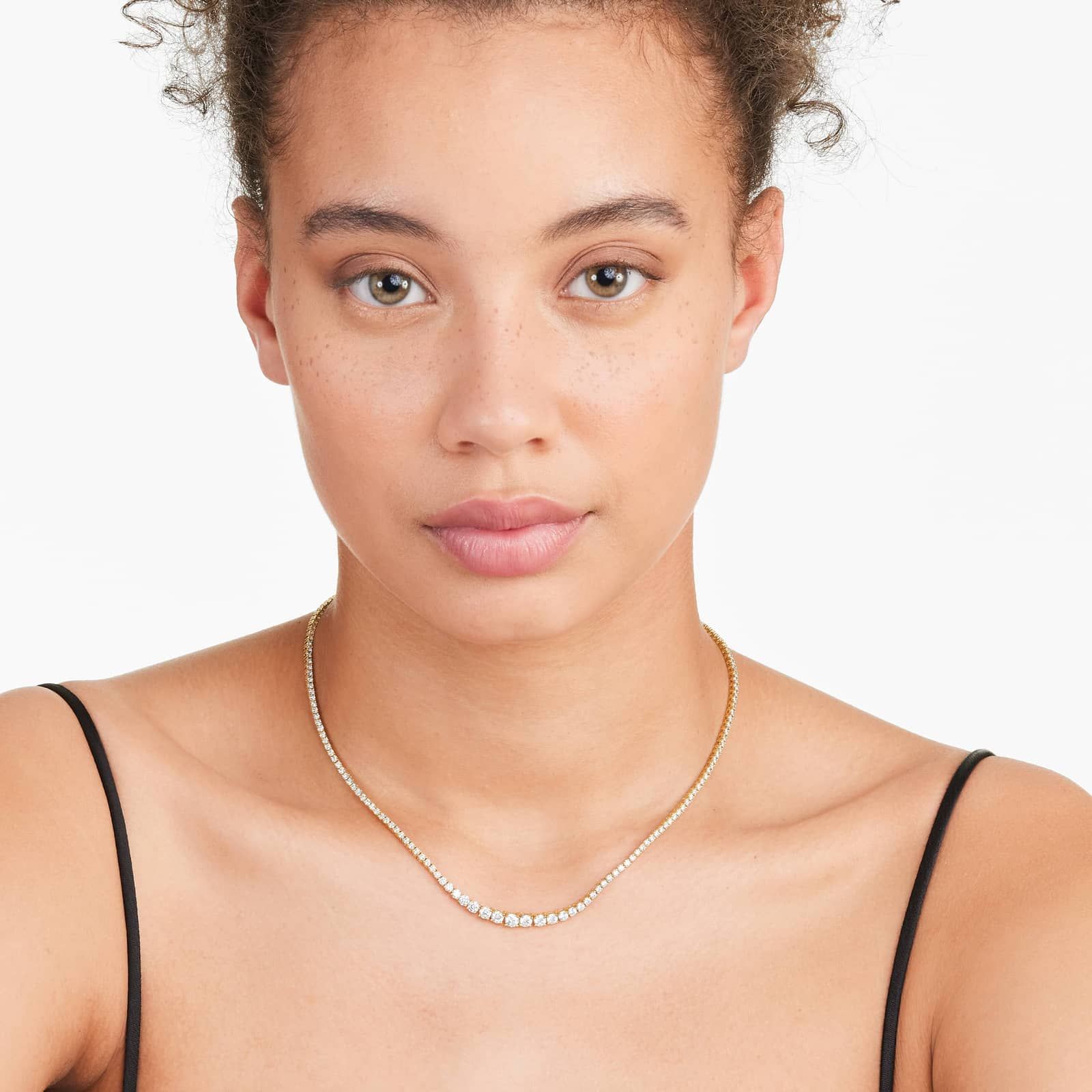 14K Yellow Gold Riviera Tennis Necklace (7.00 CTW)