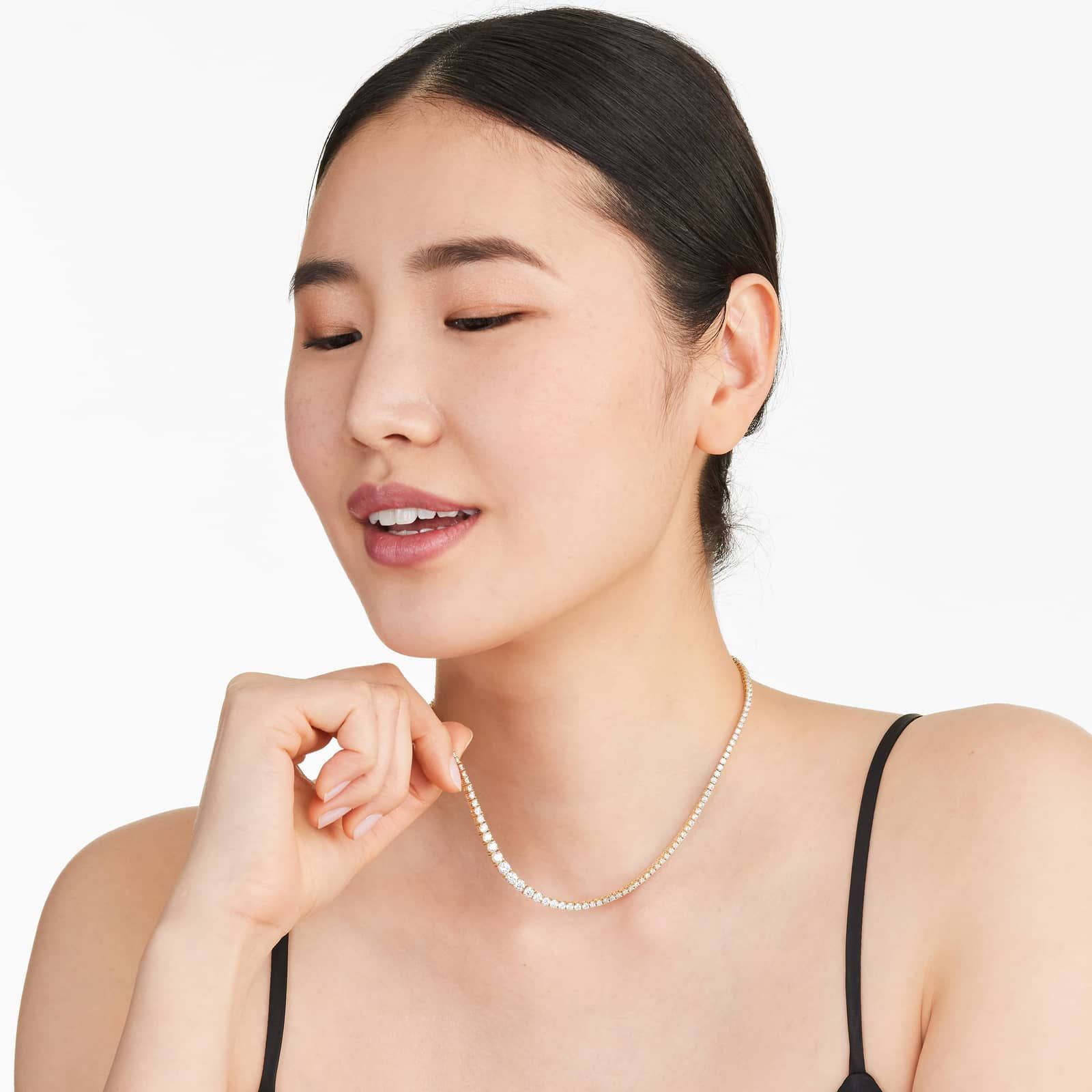 14K Yellow Gold Riviera Tennis Necklace (9.00 CTW)