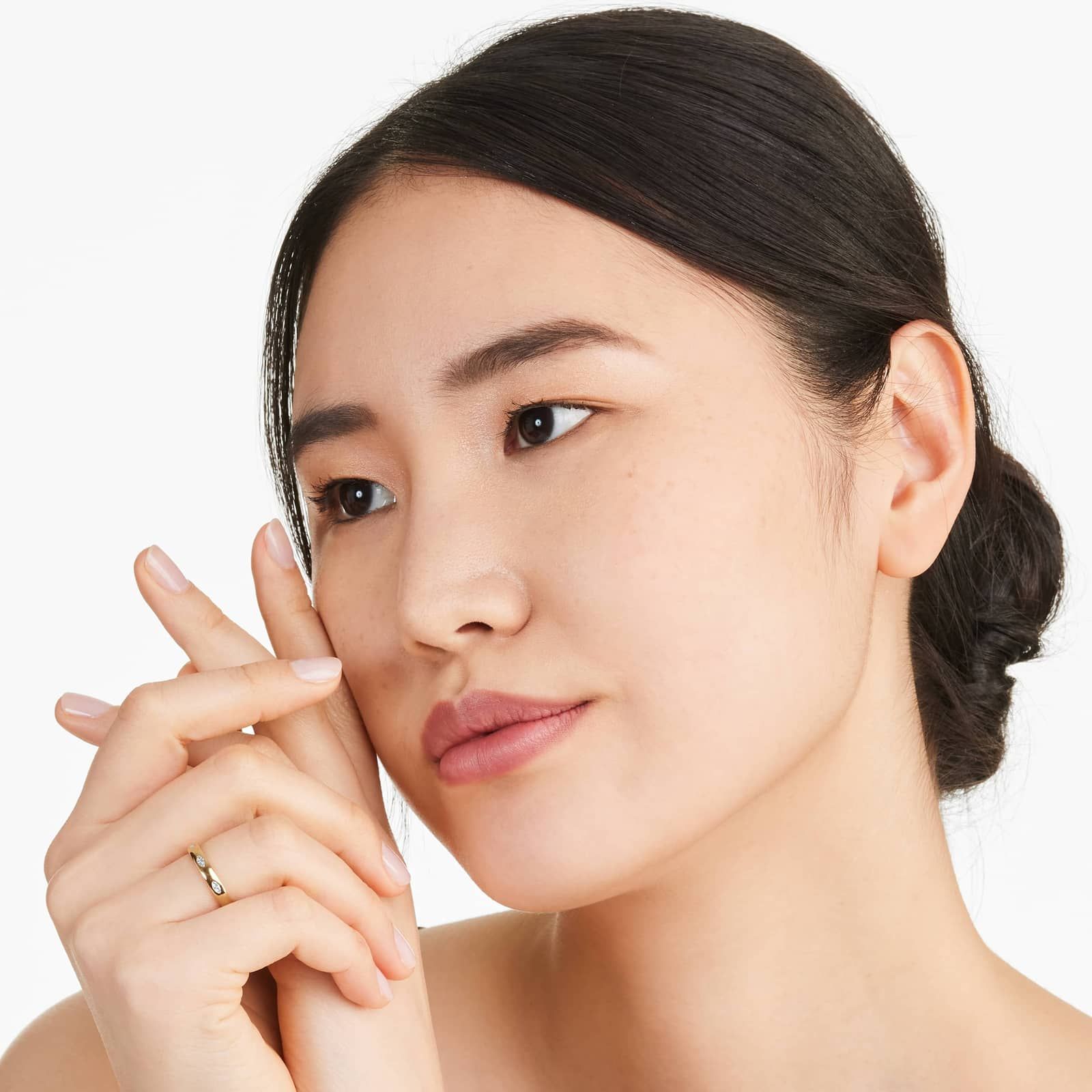 Marquise Cut Bezel Set Diamond Ring In 14K Yellow Gold