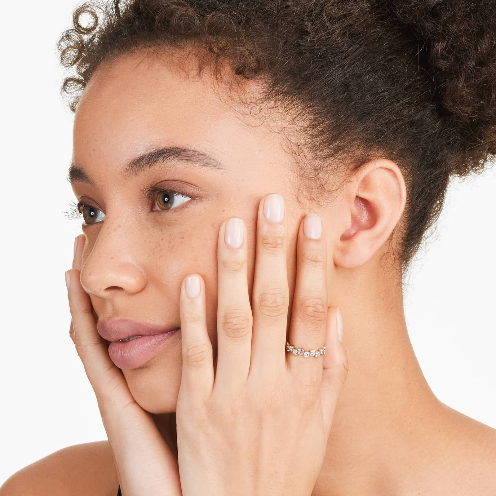 Crease Asscher Cut Diamond Ring In 14K Rose Gold