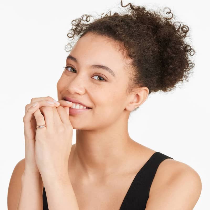 Pear Shape Diamond Dome Ring In 14K Rose Gold