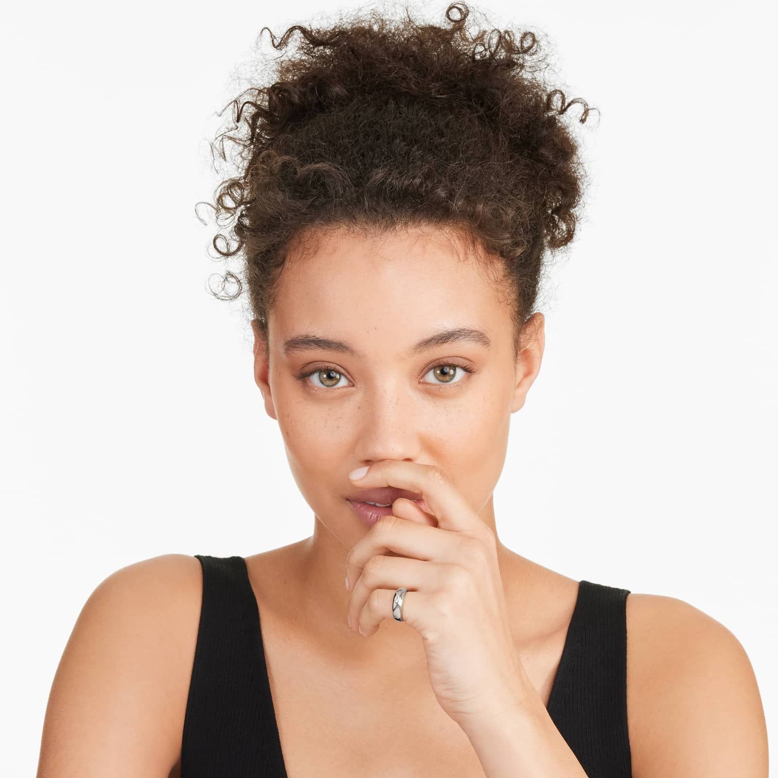 Pear Shape Diamond Dome Ring In 14K White Gold