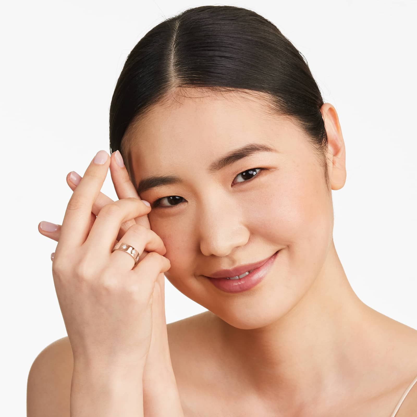 Diamond Starburst Ring In 14K Rose Gold