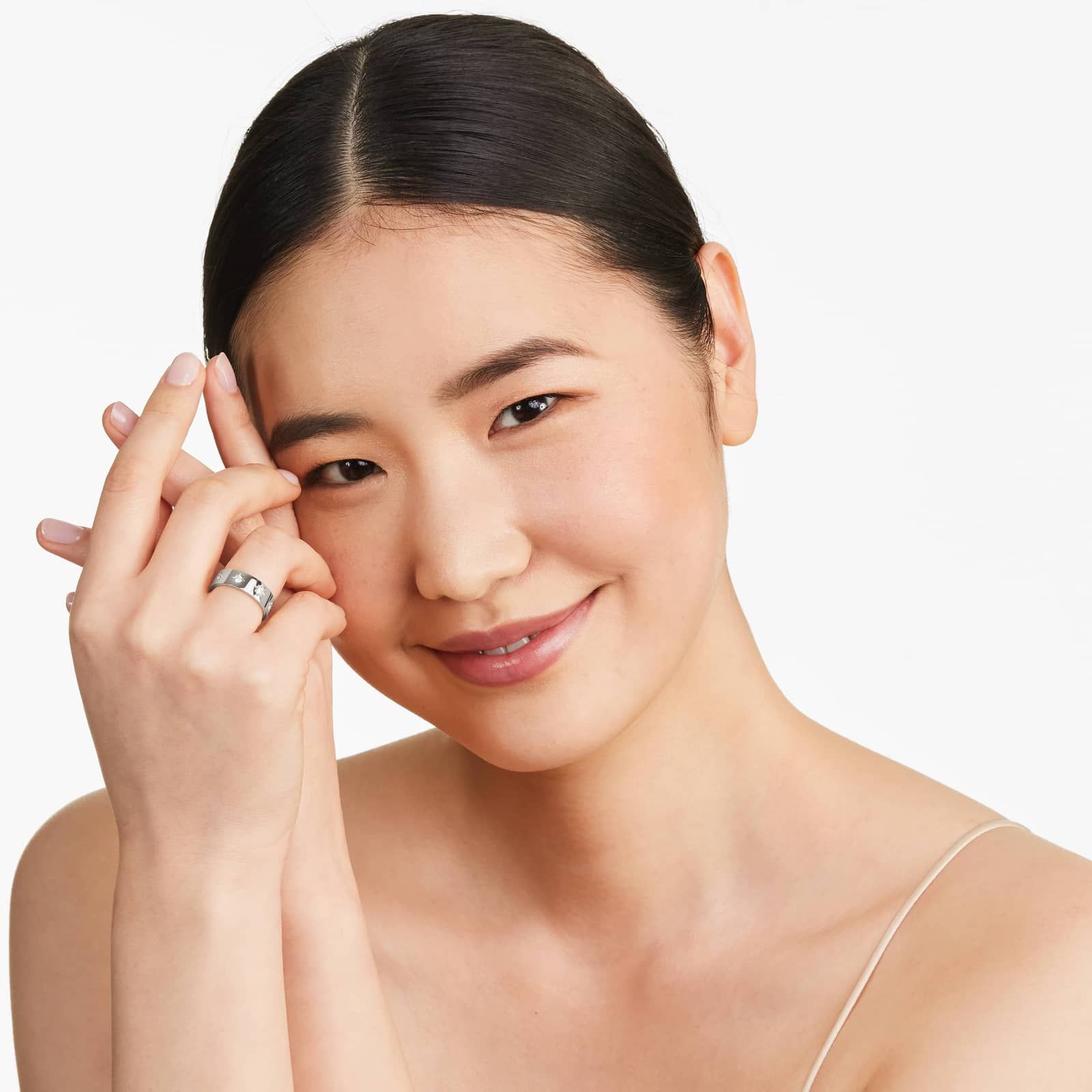 Diamond Starburst Ring In 14K White Gold