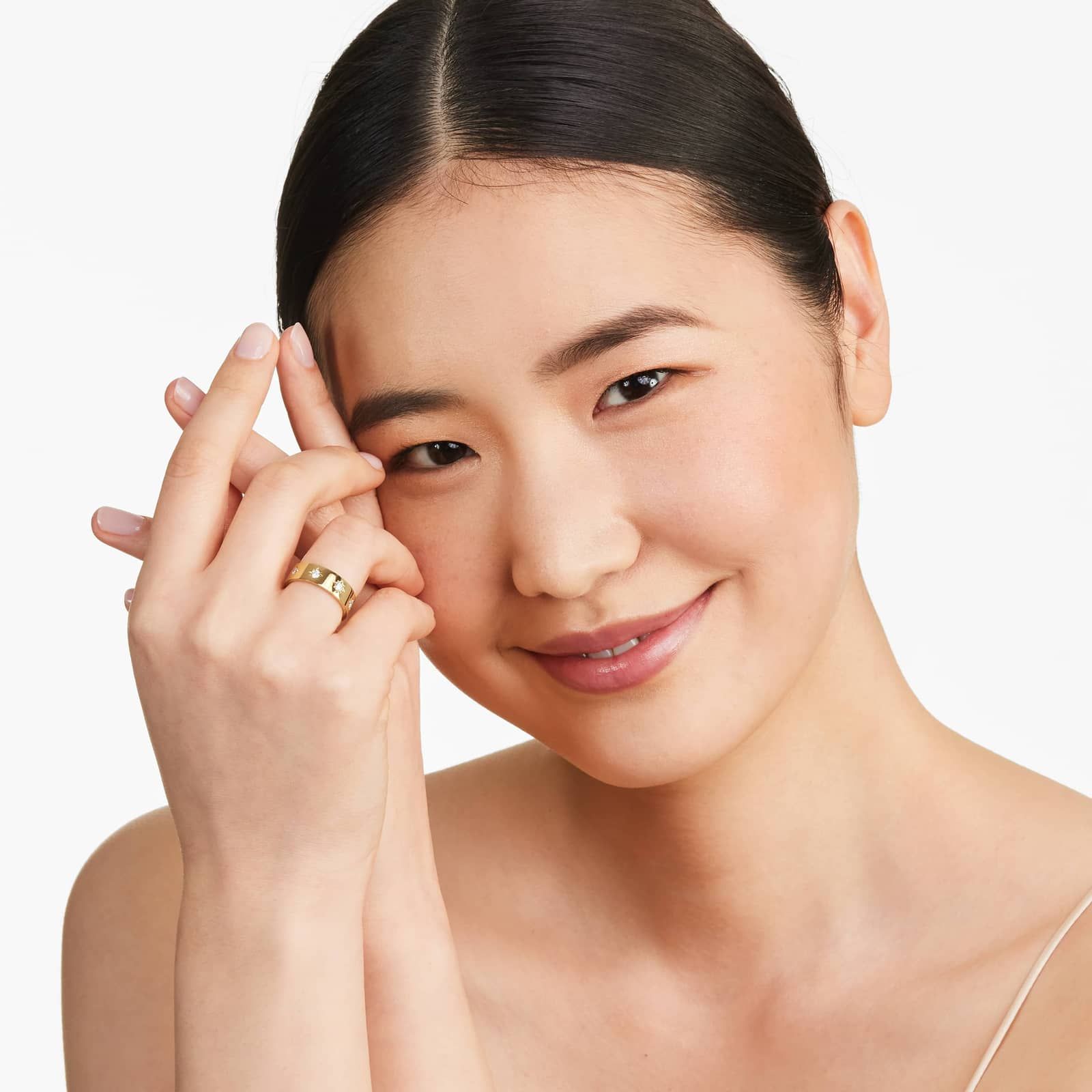 Diamond Starburst Ring In 14K Yellow Gold