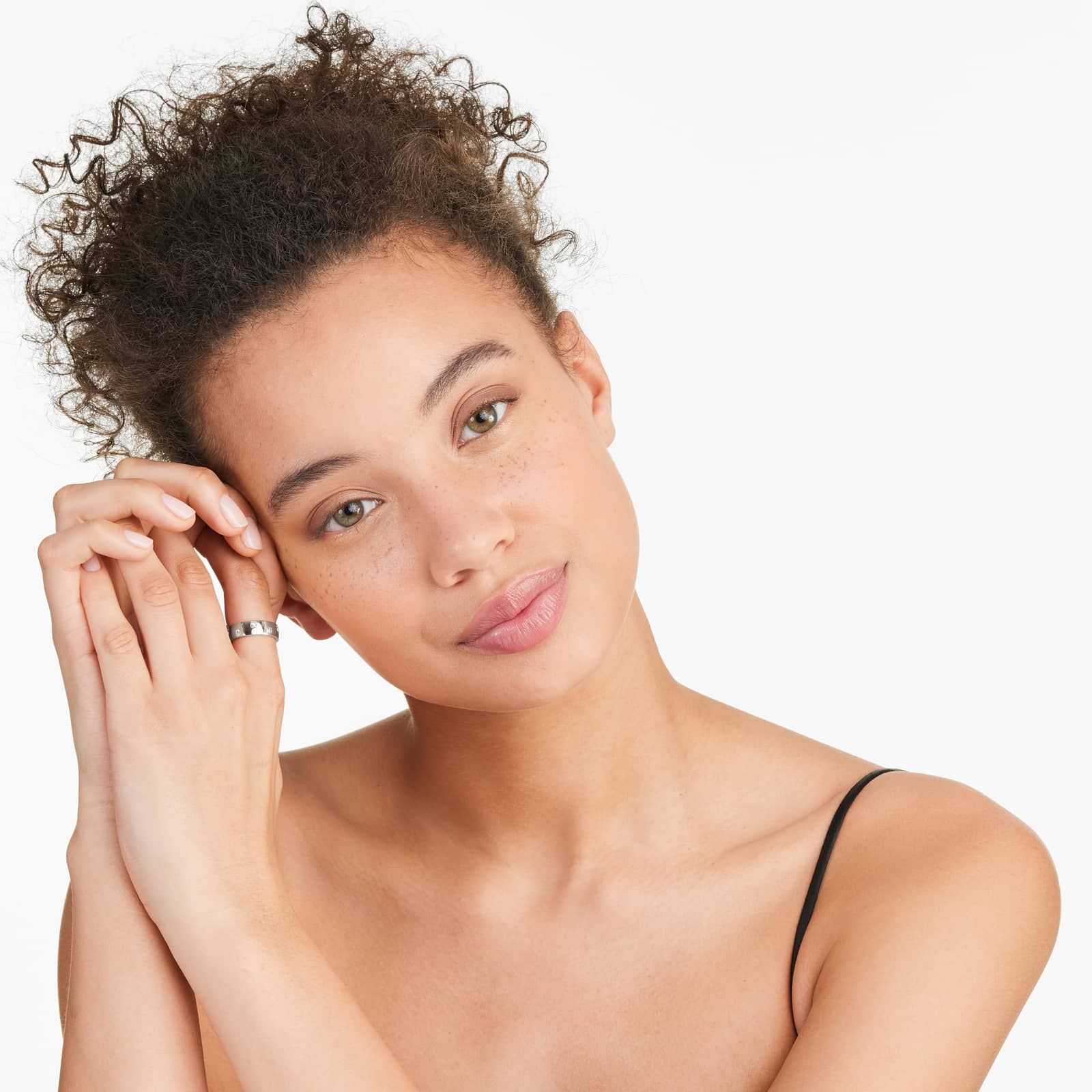 Scattered Asscher Cut Diamond Ring In 14K White Gold