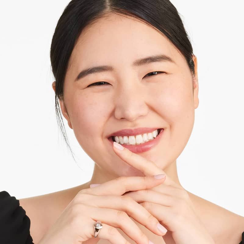 Emerald Cut Diamond Signet Ring In 14K Rose Gold