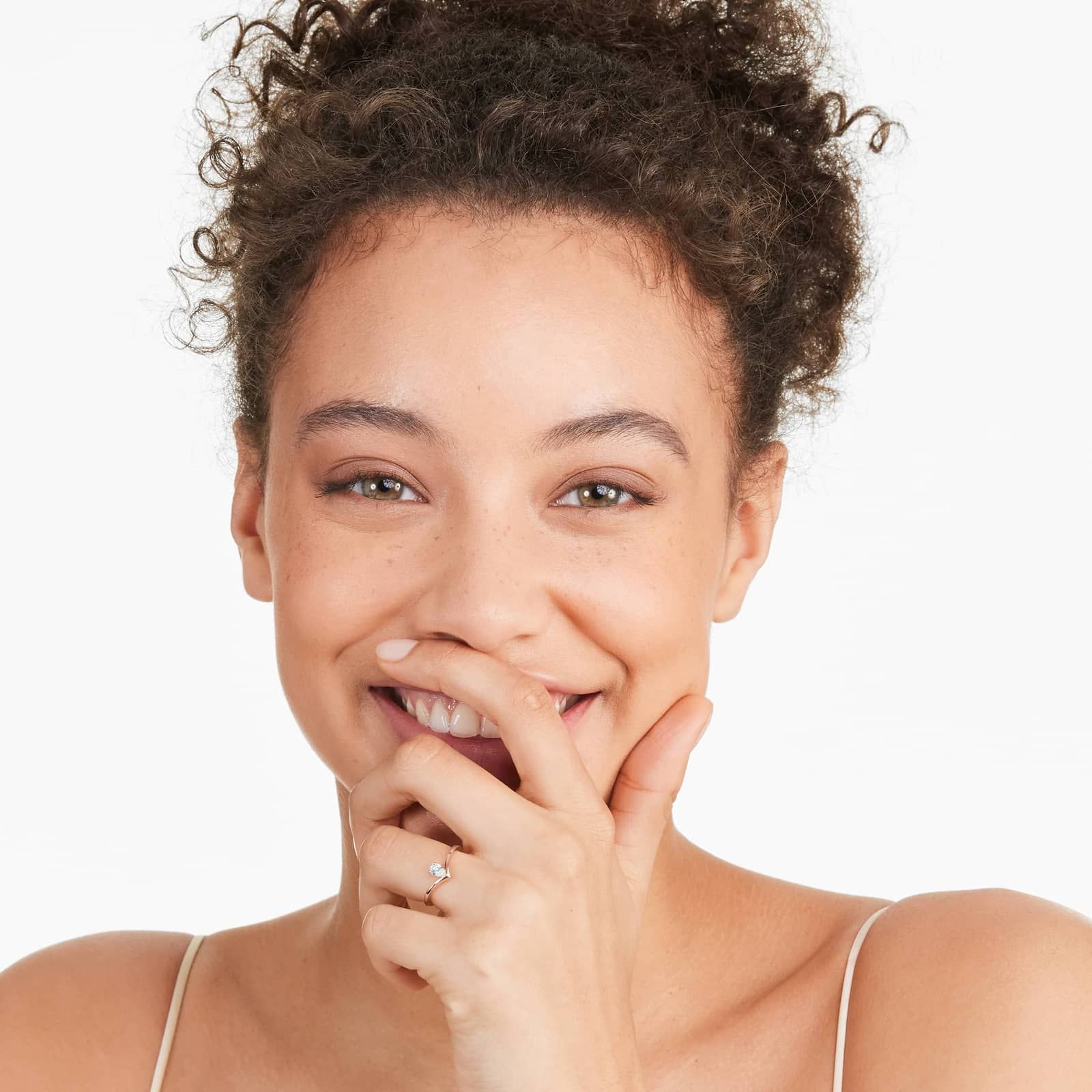 Pear Shape Diamond Pinnacle Ring In 14K Rose Gold