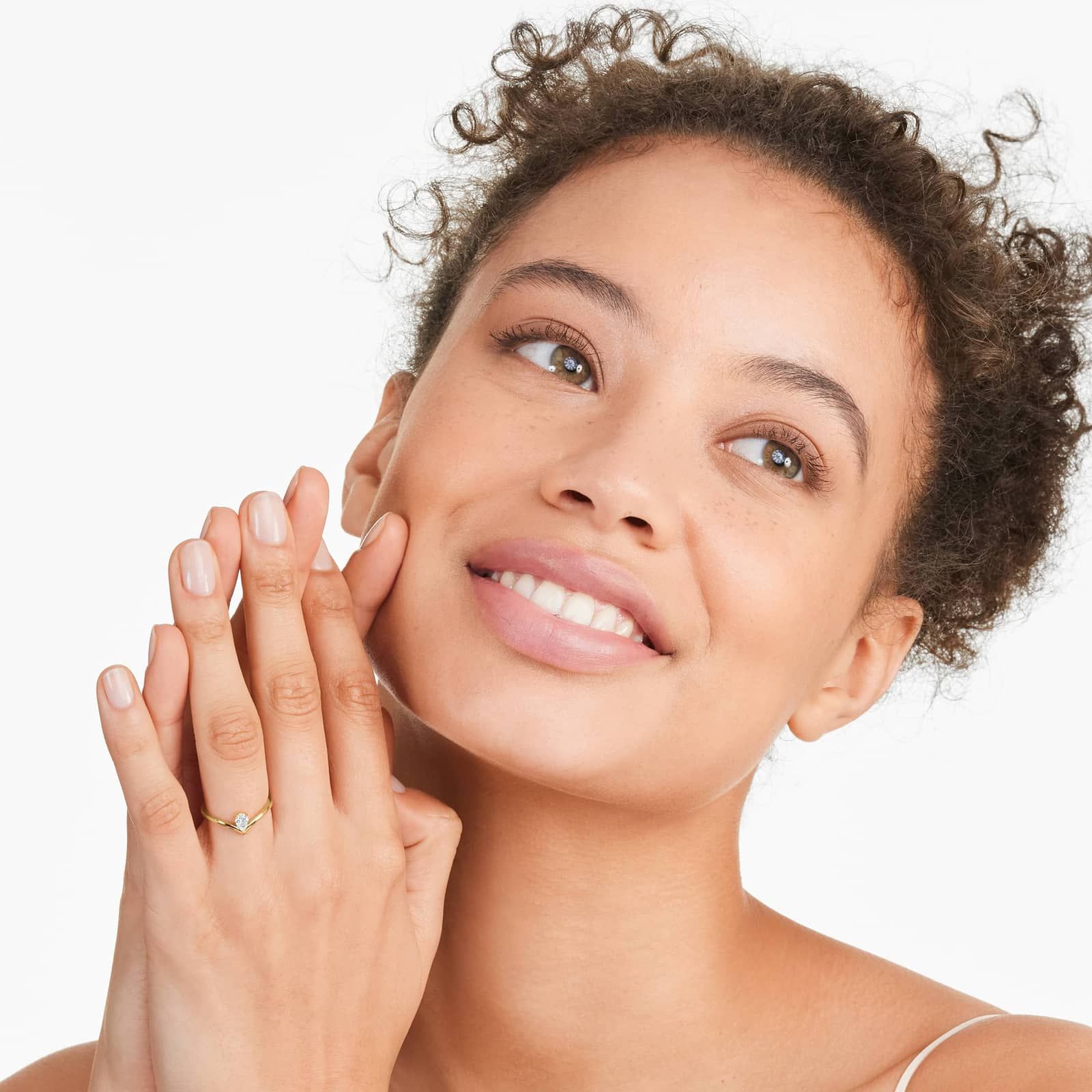 Pear Shape Diamond Pinnacle Ring In 14K Yellow Gold