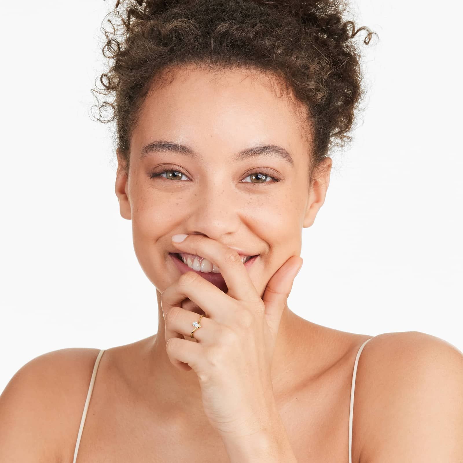 Pear Shape Diamond Pinnacle Ring In 14K Yellow Gold