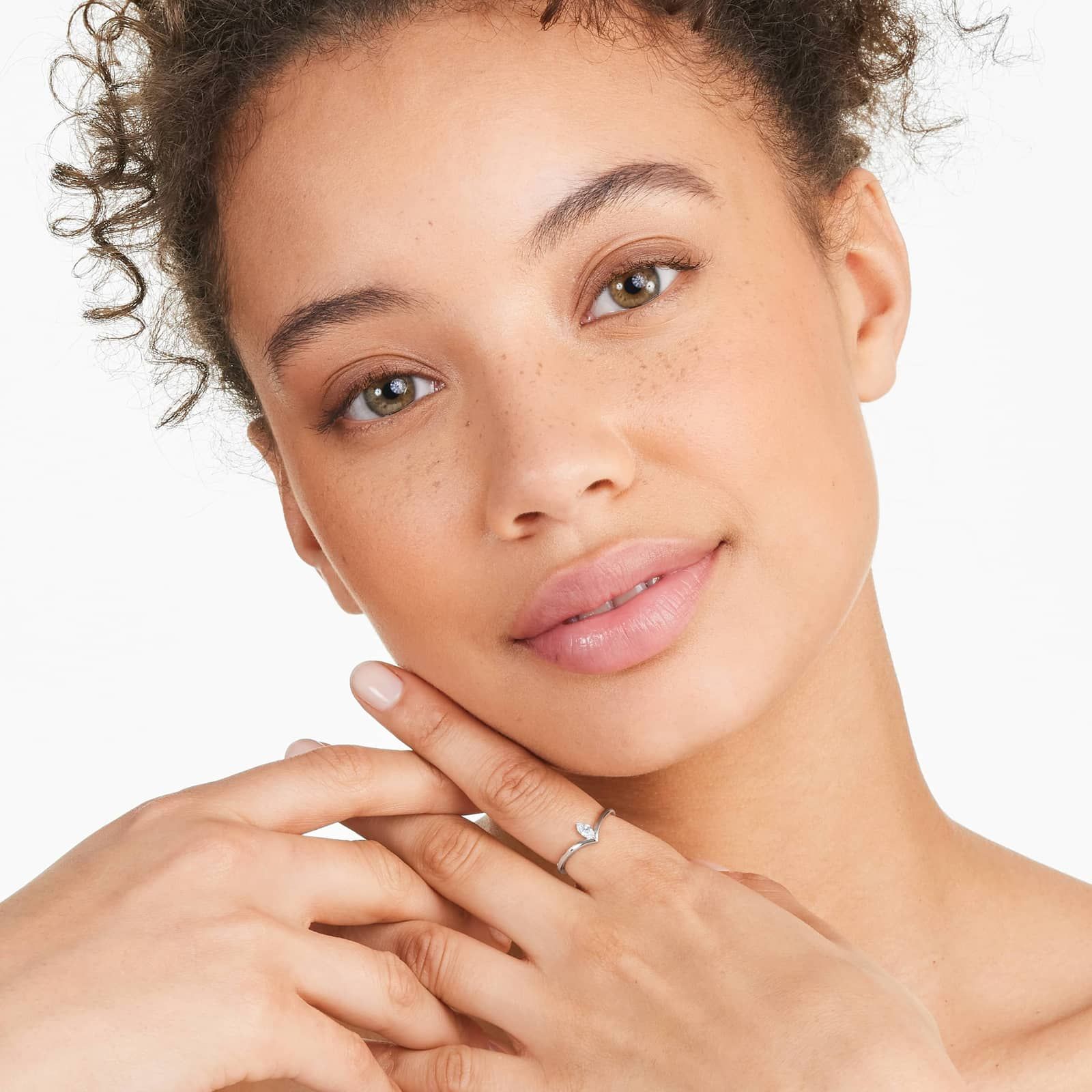 Marquise Cut Diamond Pinnacle Ring In 14K White Gold