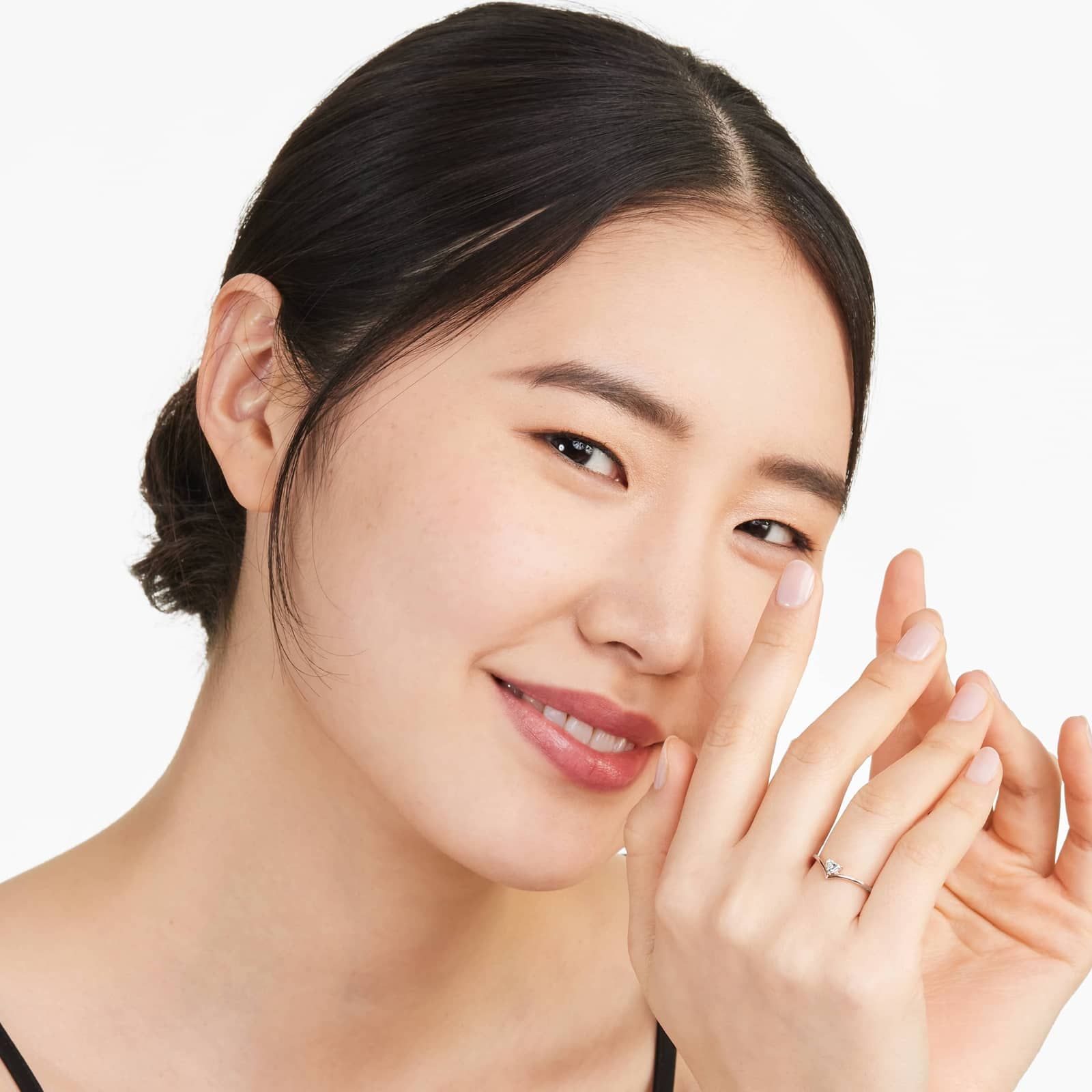 Heart Shape Diamond Pinnacle Ring In 14K Rose Gold