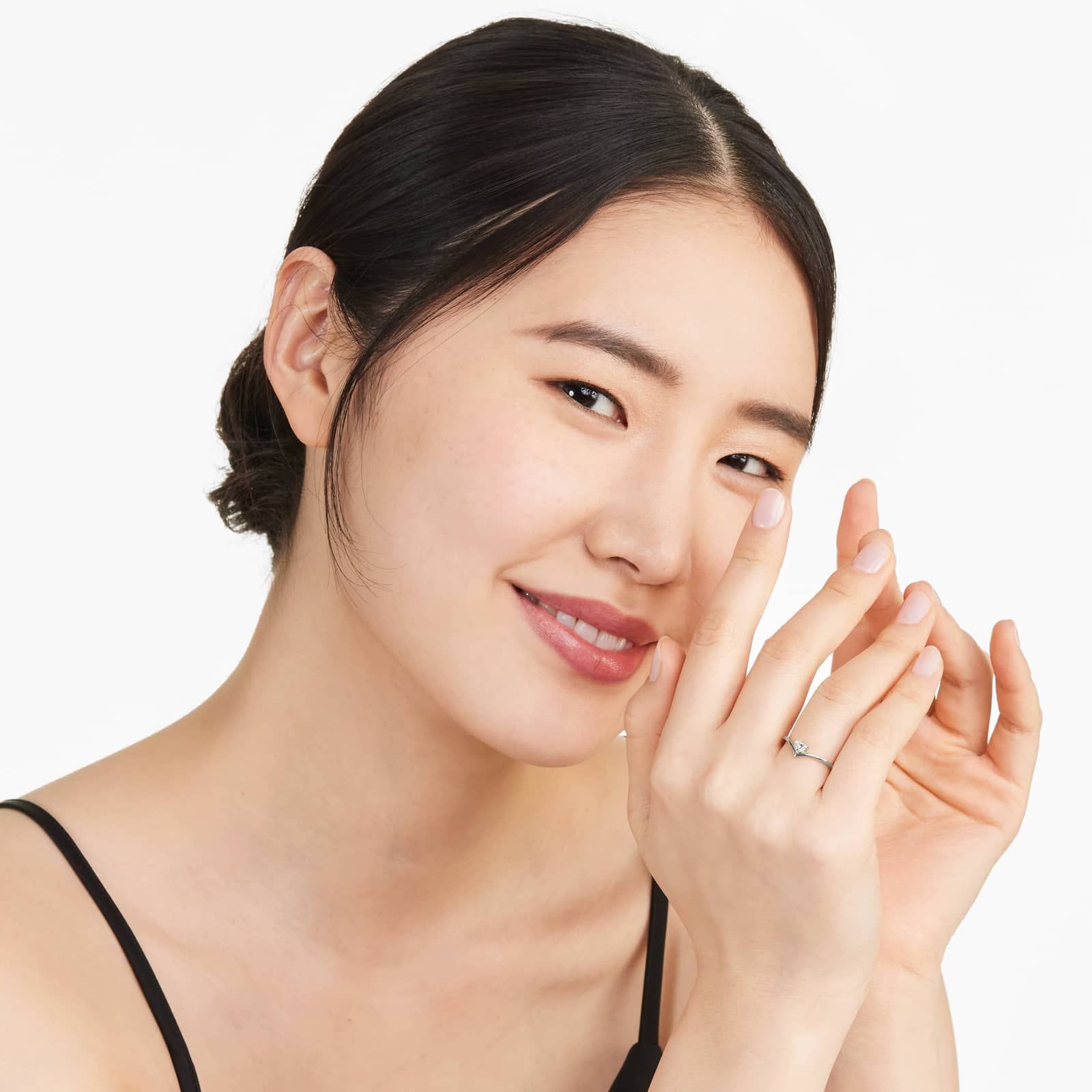 Heart Shape Diamond Pinnacle Ring In 14K White Gold