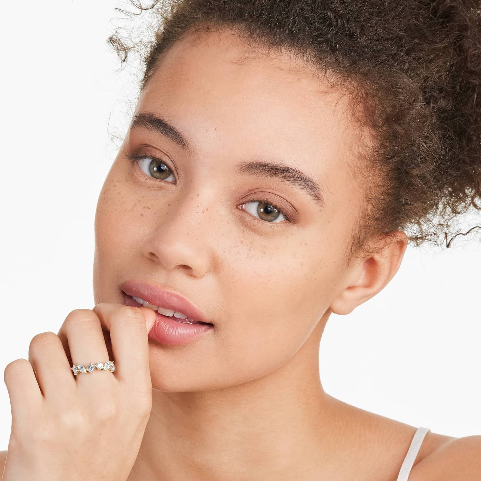 Fancy Mixed Diamond Ring In 14K Yellow Gold