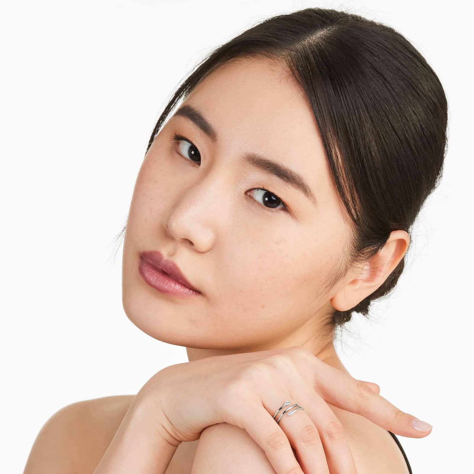 Marquise Cut Diamond Wrap Ring In 14K White Gold