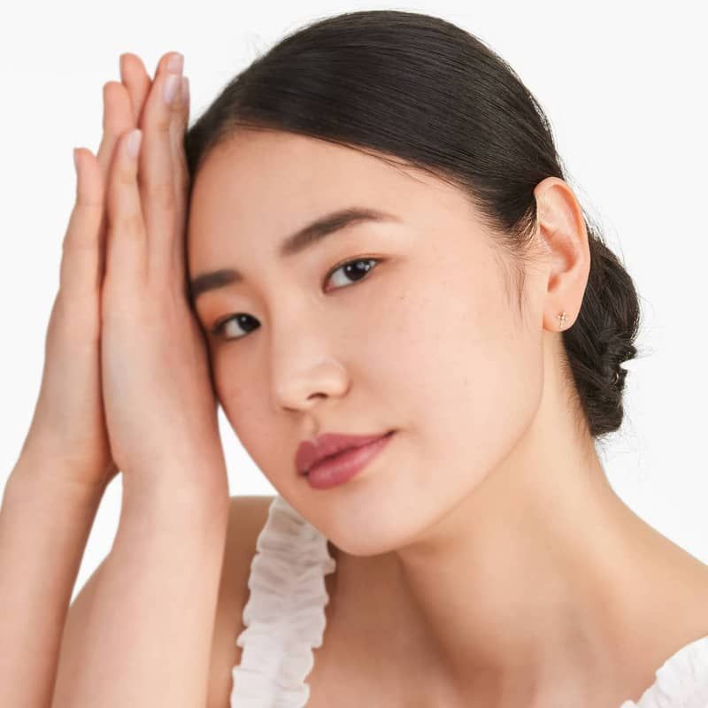 Petite Cross Diamond Stud Earrings In 14K Yellow Gold By Brevani