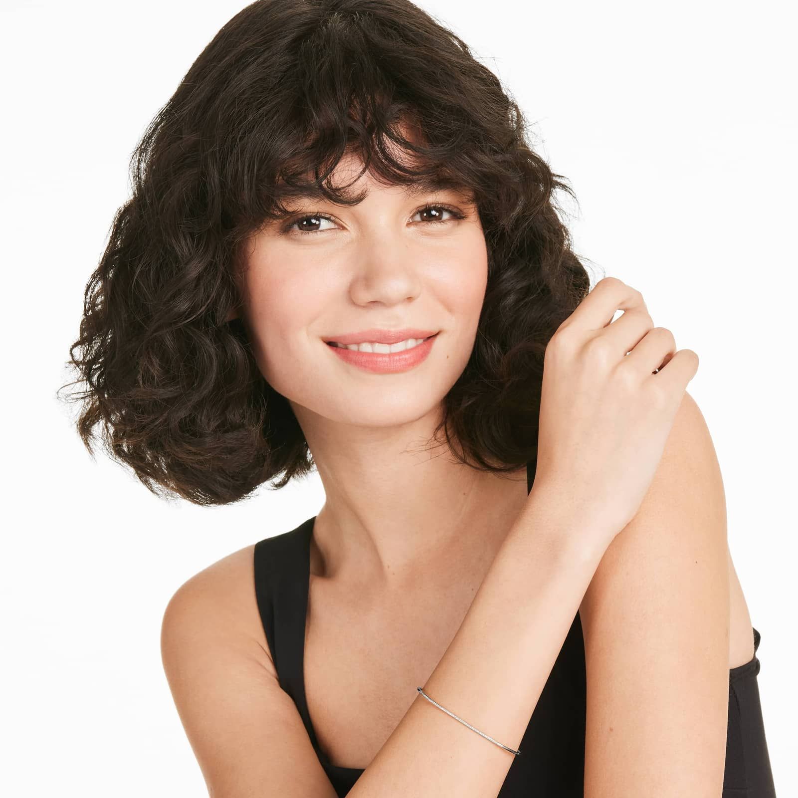 Petite Cuff Diamond Bracelet In 14K White Gold