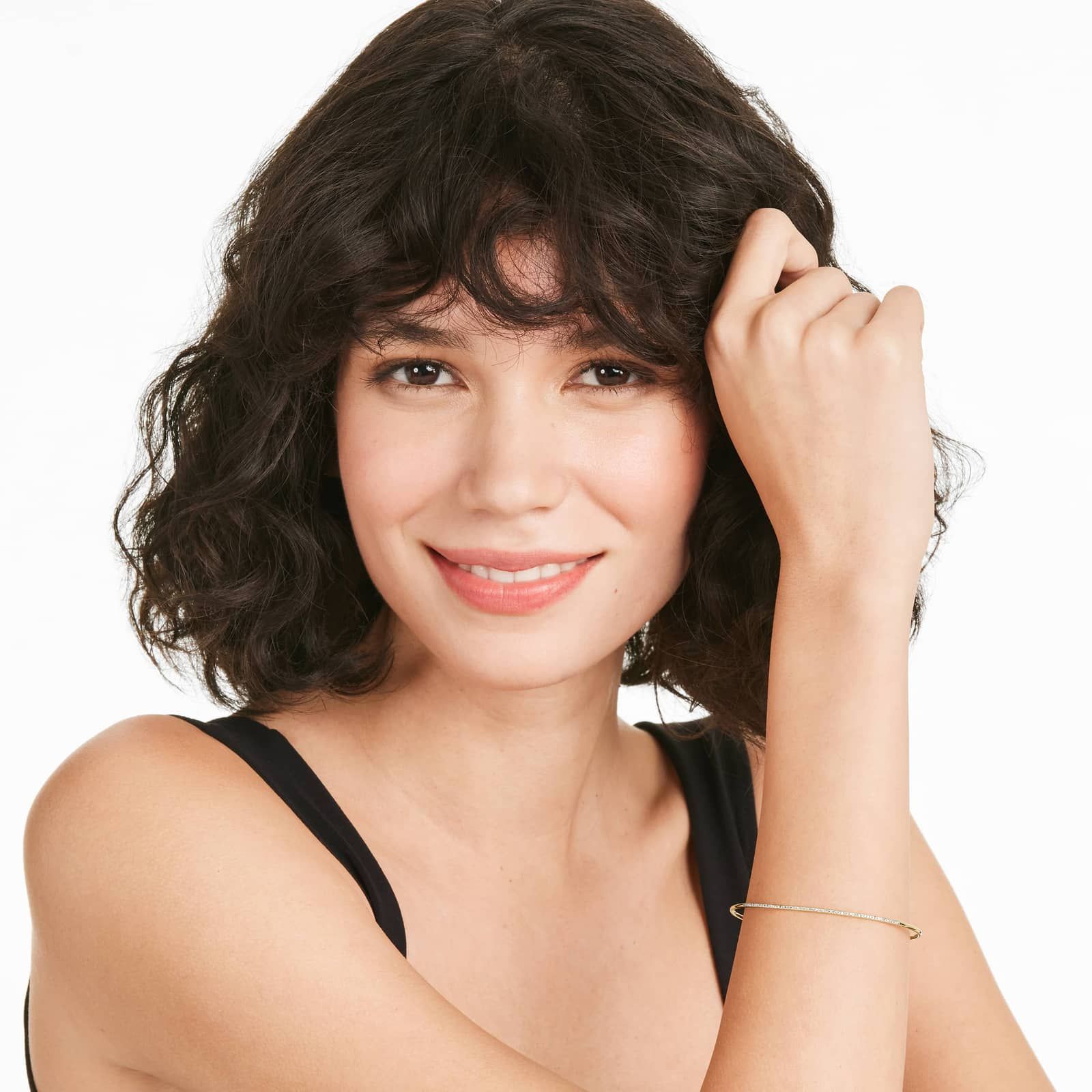 Petite Cuff Diamond Bracelet In 14K Yellow Gold