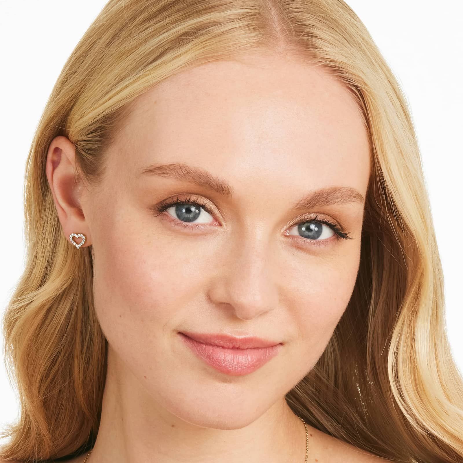 Petite Heart Diamond Necklace In 14K Yellow Gold