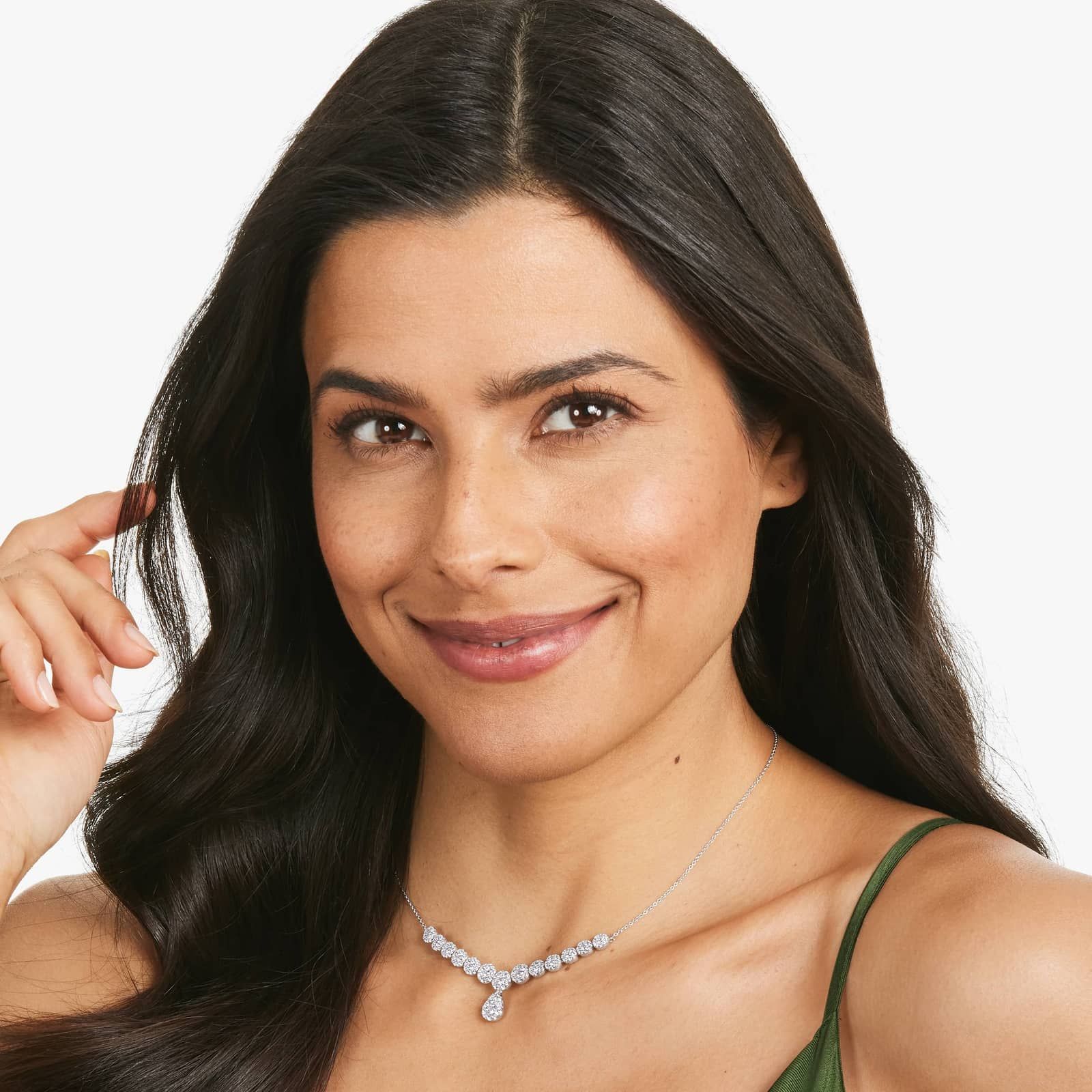 Mirage Diamond Necklace In 14K White Gold