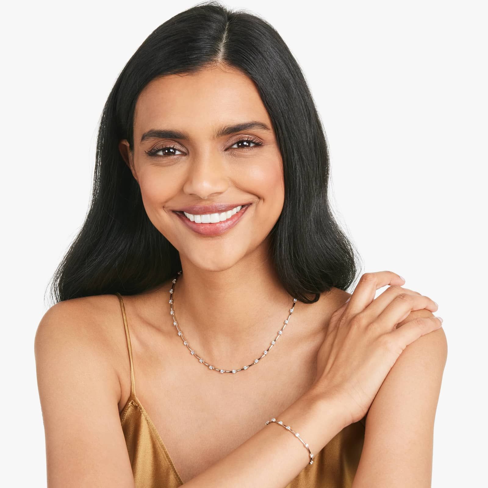 Station Dash Lab-Grown Diamond Bracelet In 14K Rose Gold