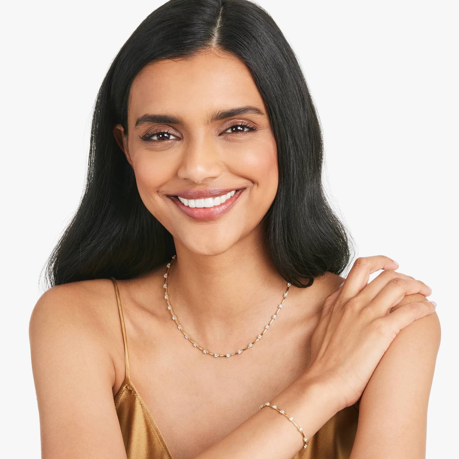 Station Dash Lab-Grown Diamond Bracelet In 14K Yellow Gold