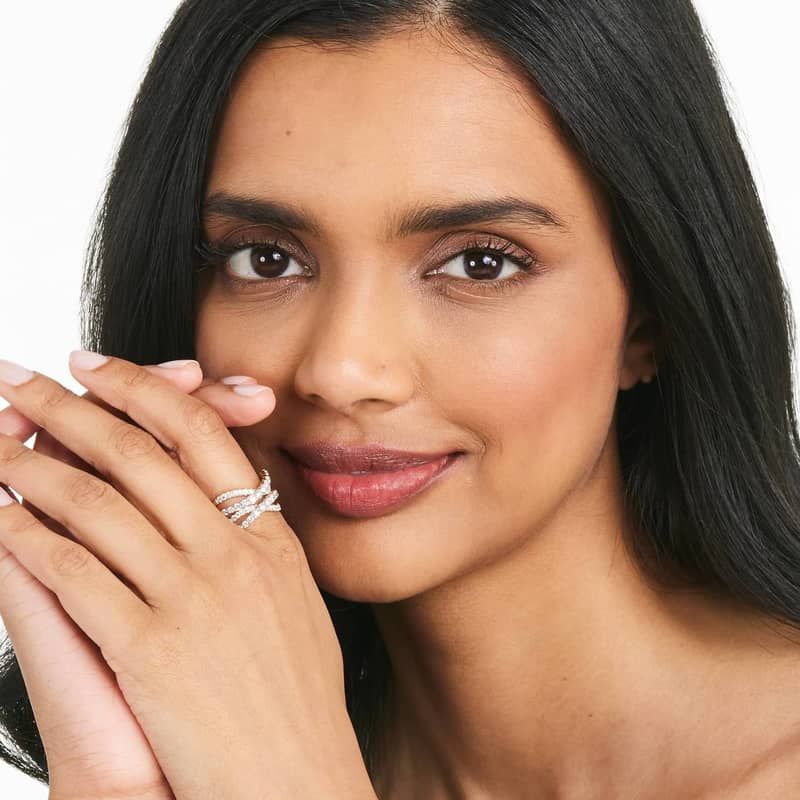 Tidal Wave Lab-Grown Diamond Ring In 14K Rose Gold