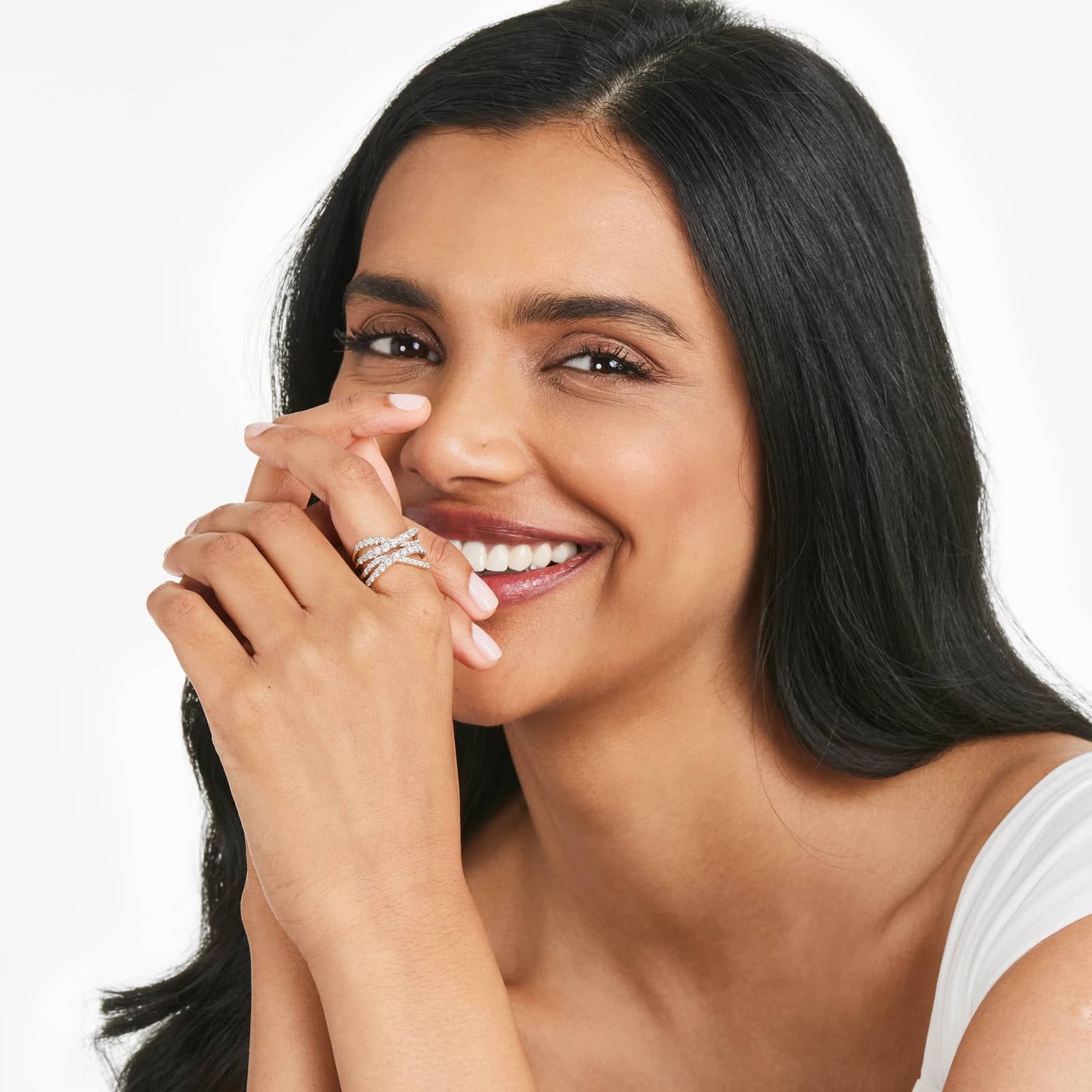 Tidal Wave Lab-Grown Diamond Ring In 14K Rose Gold