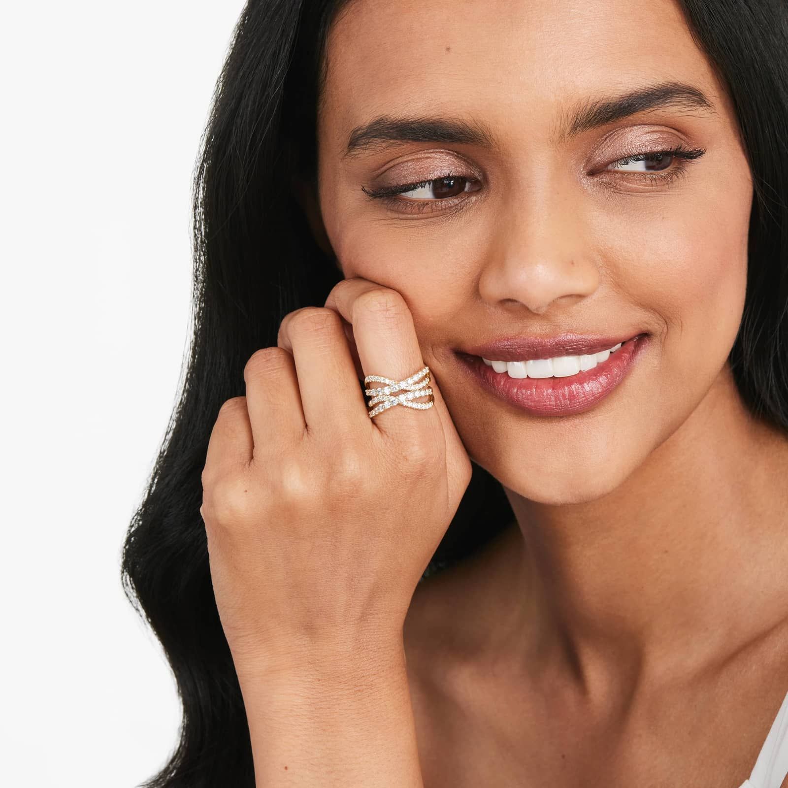 Tidal Wave Lab-Grown Diamond Ring In 14K Yellow Gold