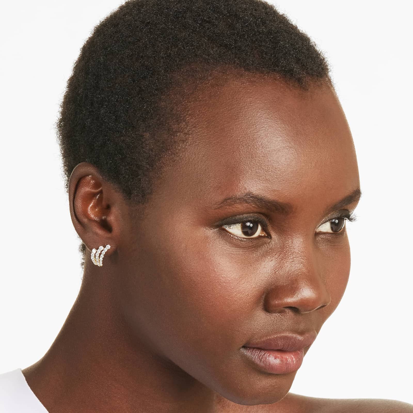 Tidal Wave Hoop Earrings With Lab-Grown Diamonds In 14K Yellow Gold