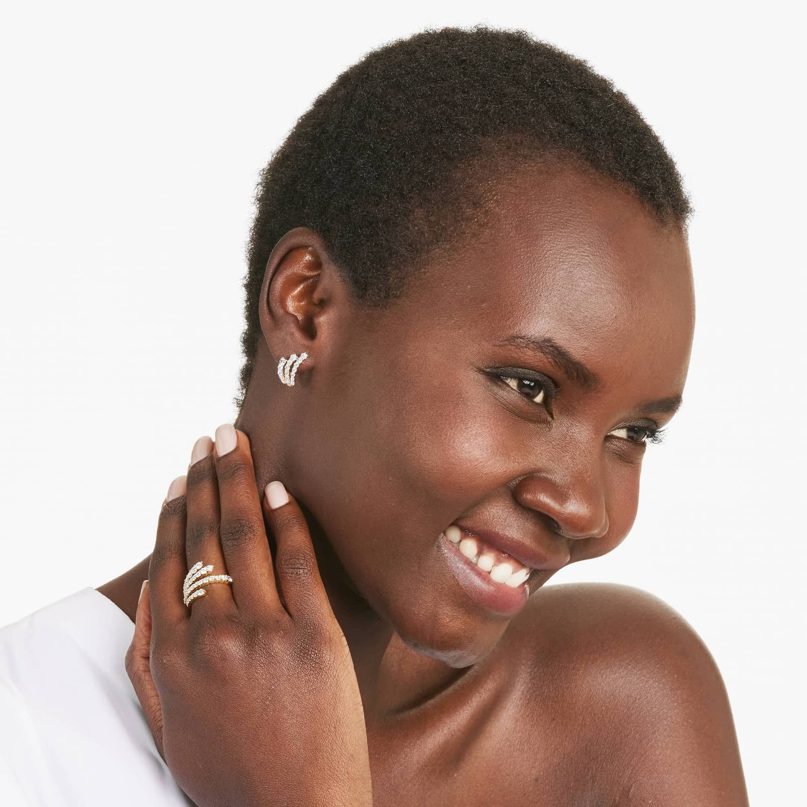 Multi-Row Lab-Grown Diamond Ring In 14K Yellow Gold