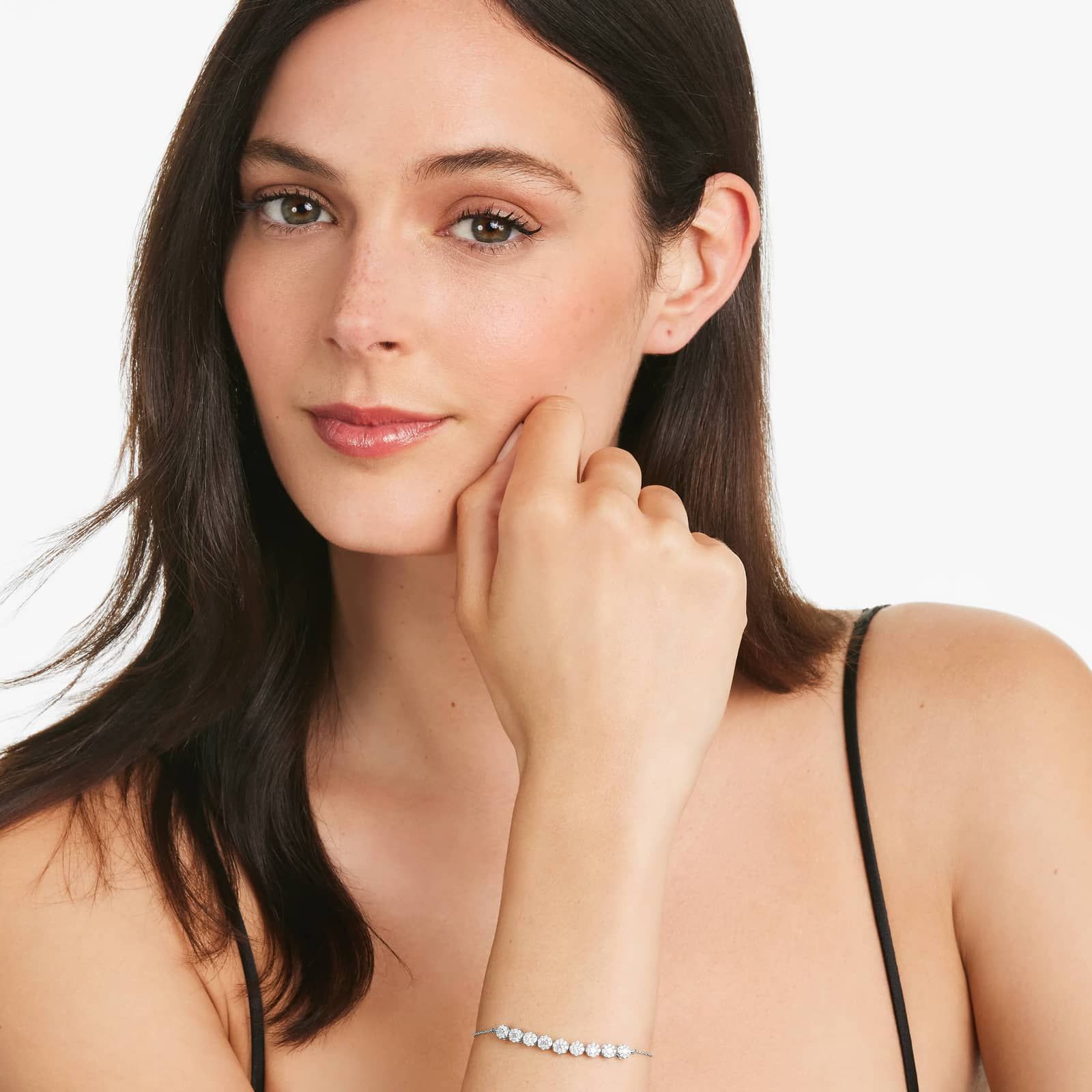 Composite Lab-Grown Diamond Bracelet In 14K White Gold