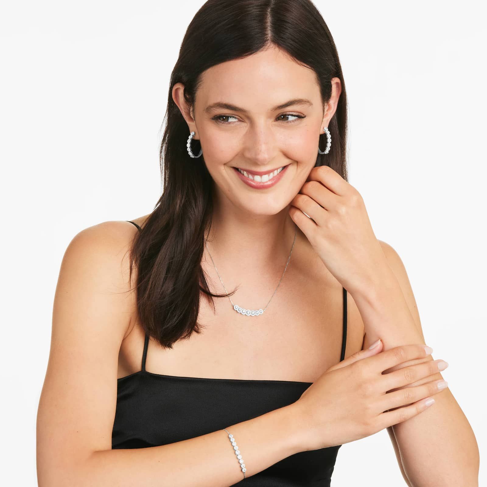 Composite Lab-Grown Diamond Bracelet In 14K White Gold