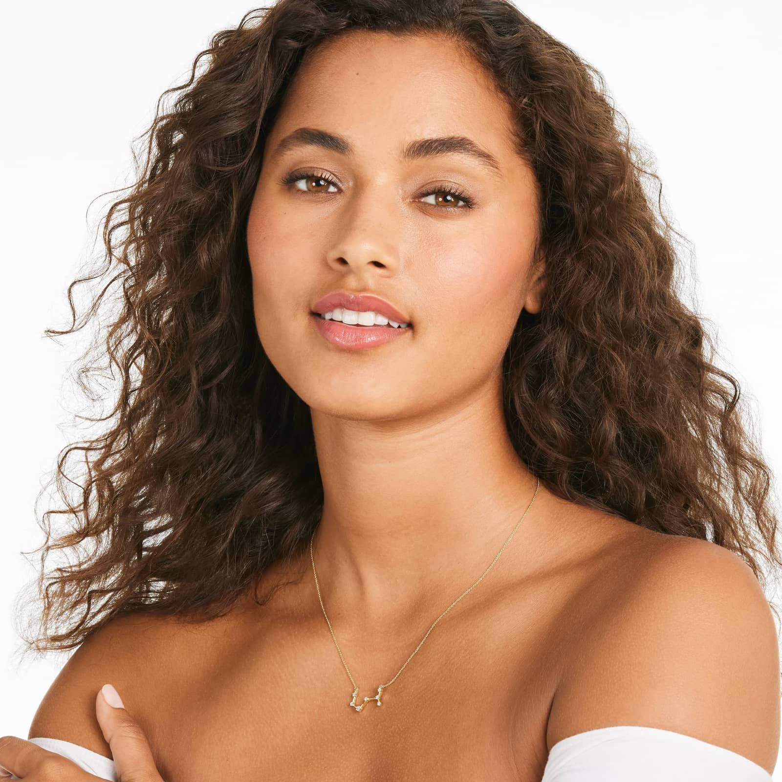 Lab-Grown Diamond Scorpio Constellation Necklace In 14K Yellow Gold