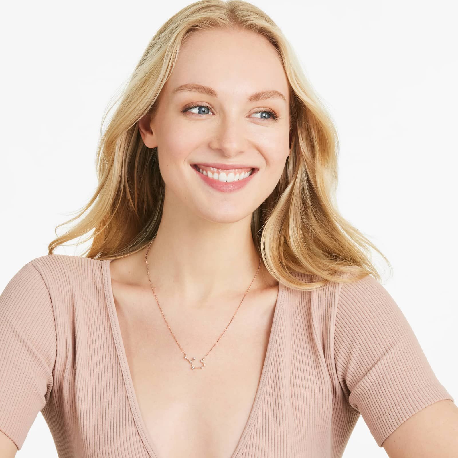 Lab-Grown Diamond Sagittarius Constellation Necklace In 14K Rose Gold