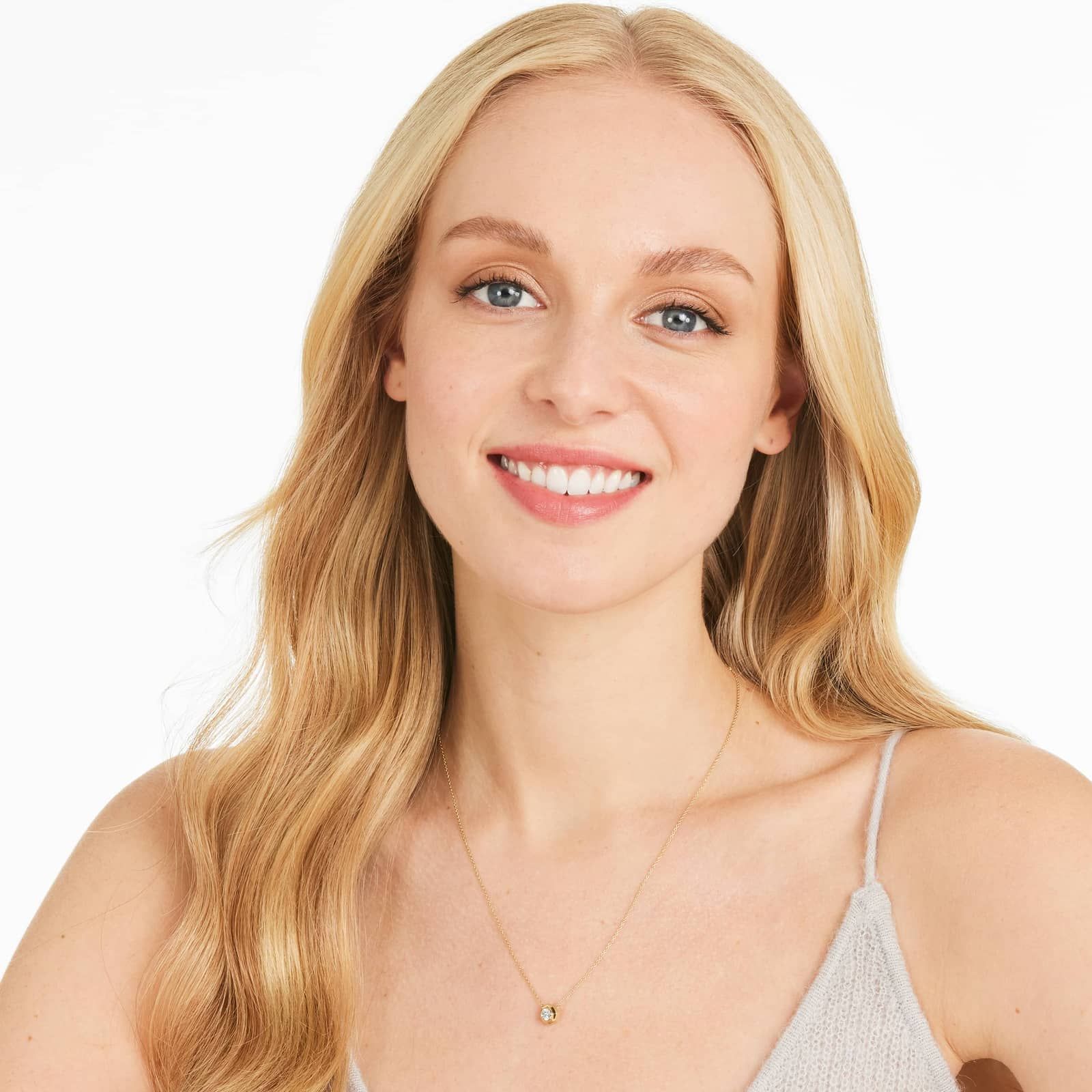 Octagonal Frame Diamond Solitaire Pendant In 14K Yellow Gold