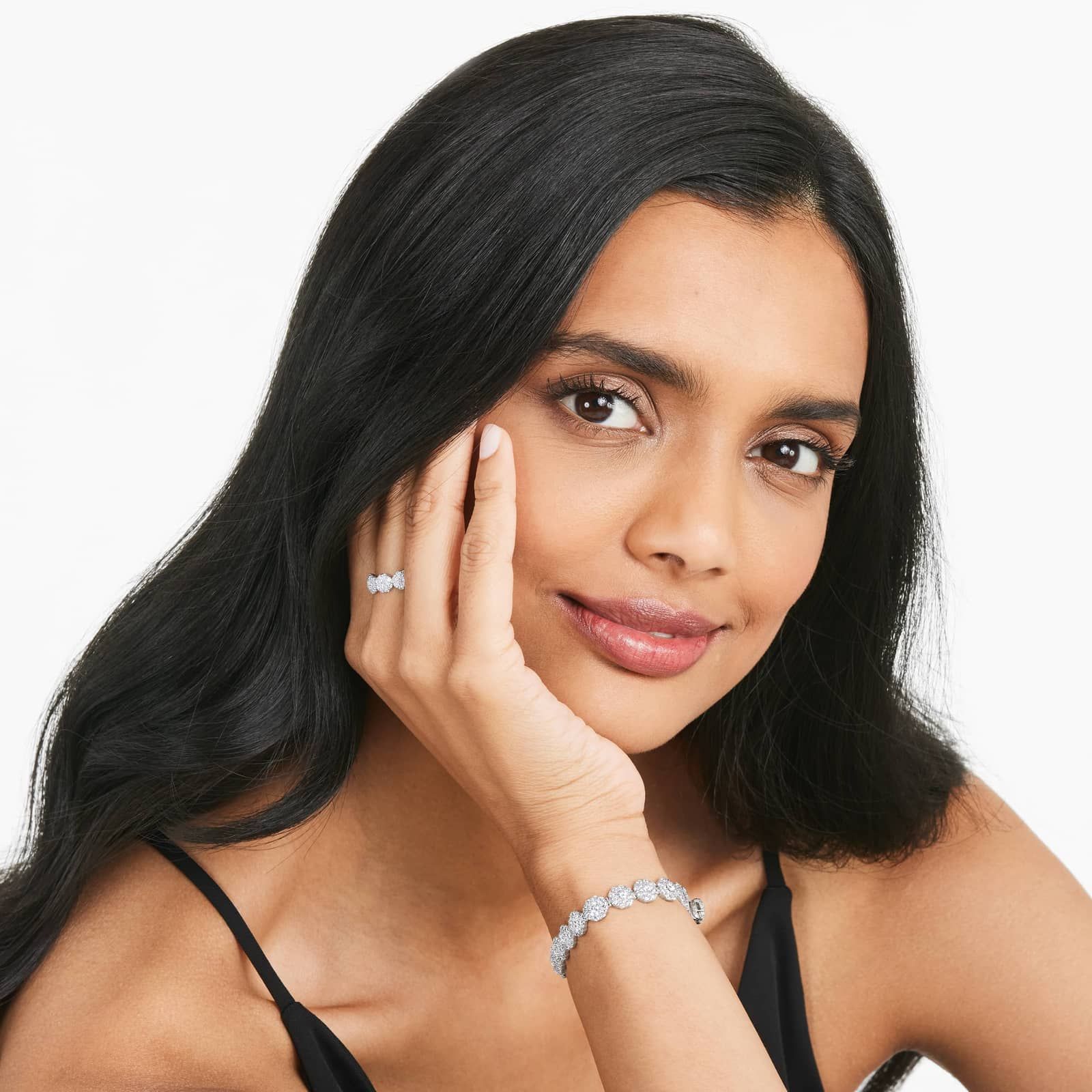 Lab-Grown Diamond Peony Ring In 14K White Gold