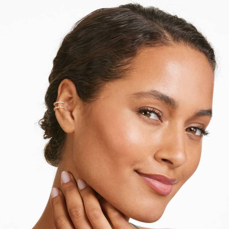 Bezel Diamond Ear Cuff In 14K Yellow Gold