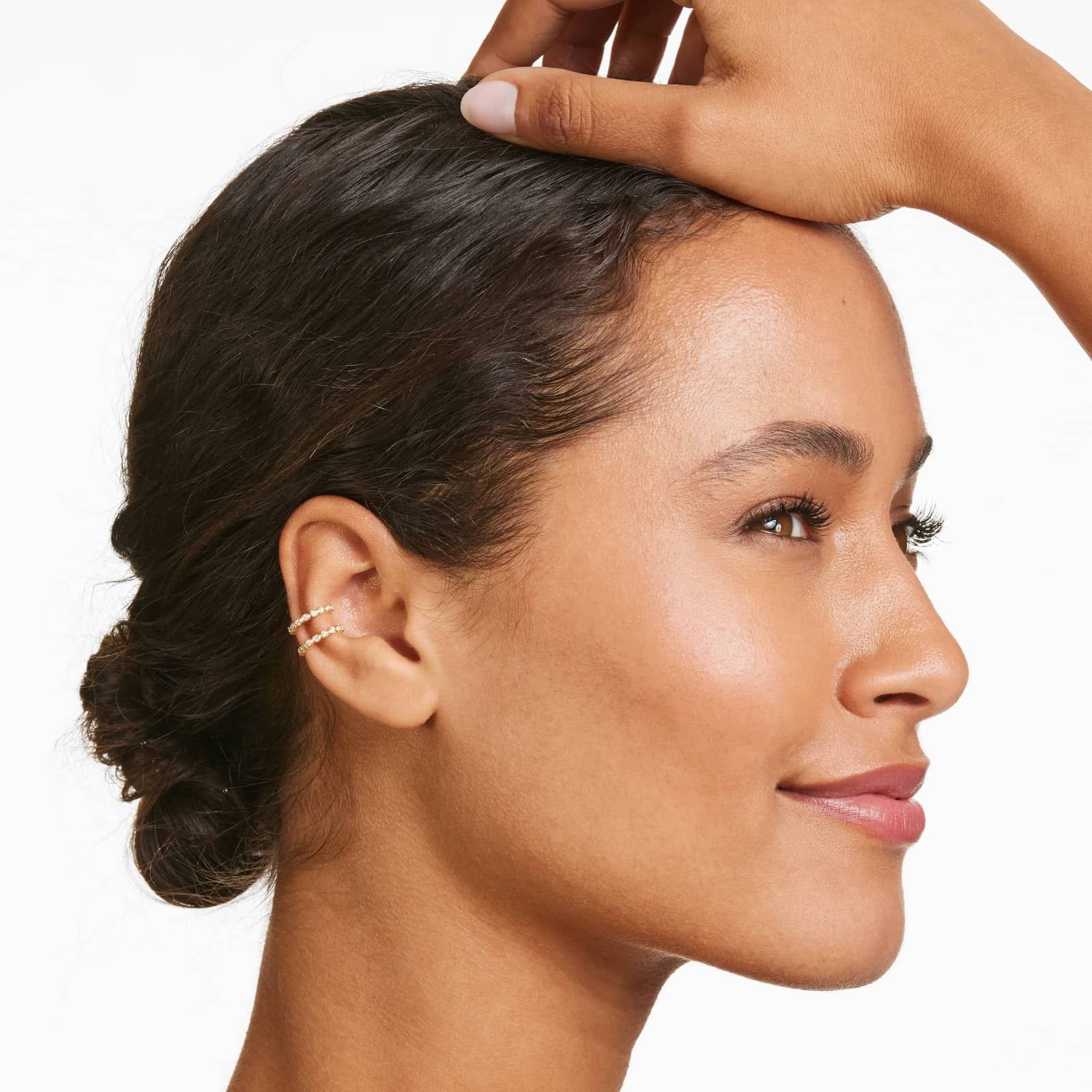 Bezel Diamond Ear Cuff In 14K Yellow Gold