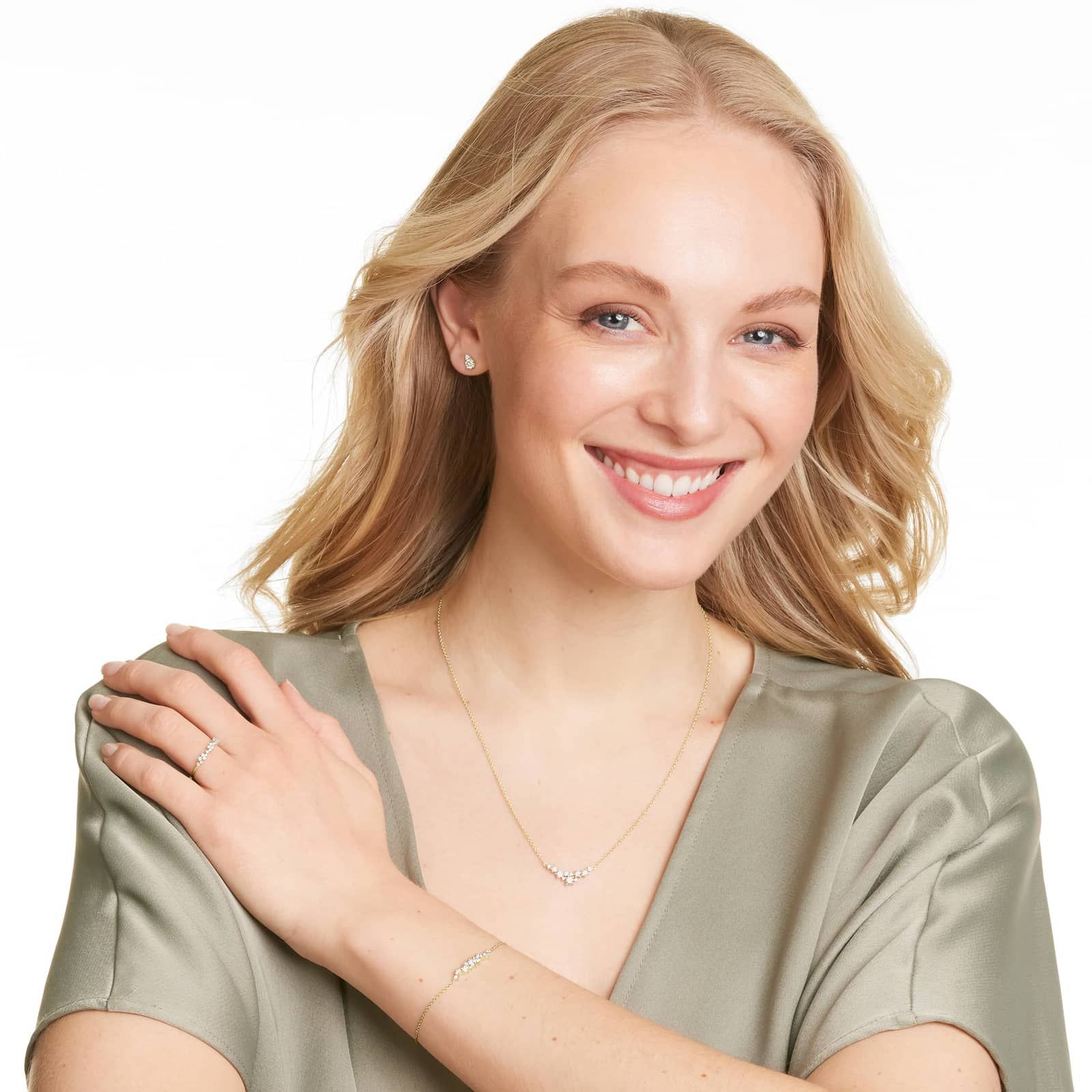 Cosmos Diamond Stud Earrings In 14K Yellow Gold