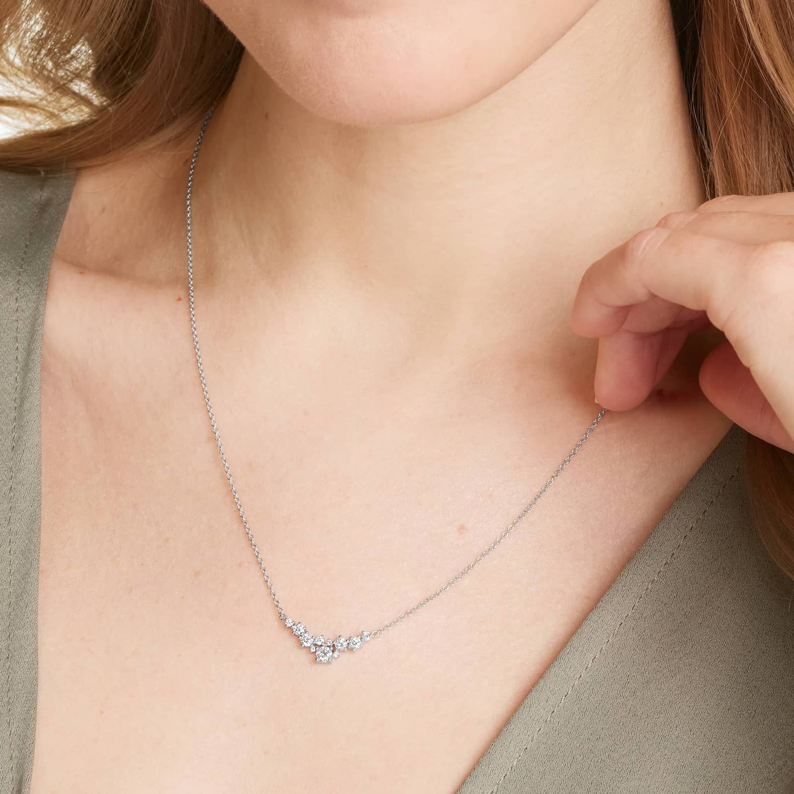 Cosmos Lab-Grown Diamond Necklace In 14K White Gold