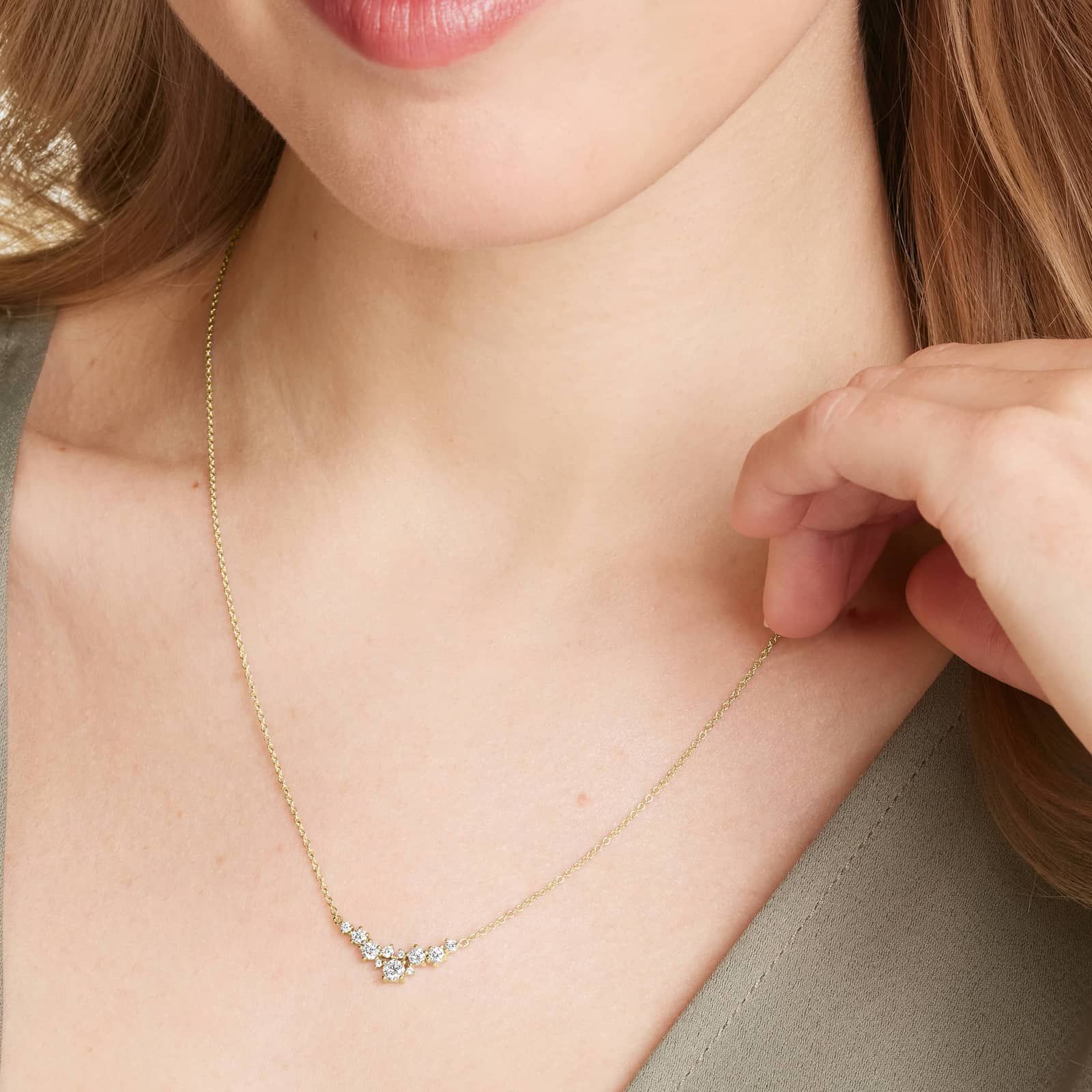 Cosmos Lab-Grown Diamond Necklace In 14K Yellow Gold