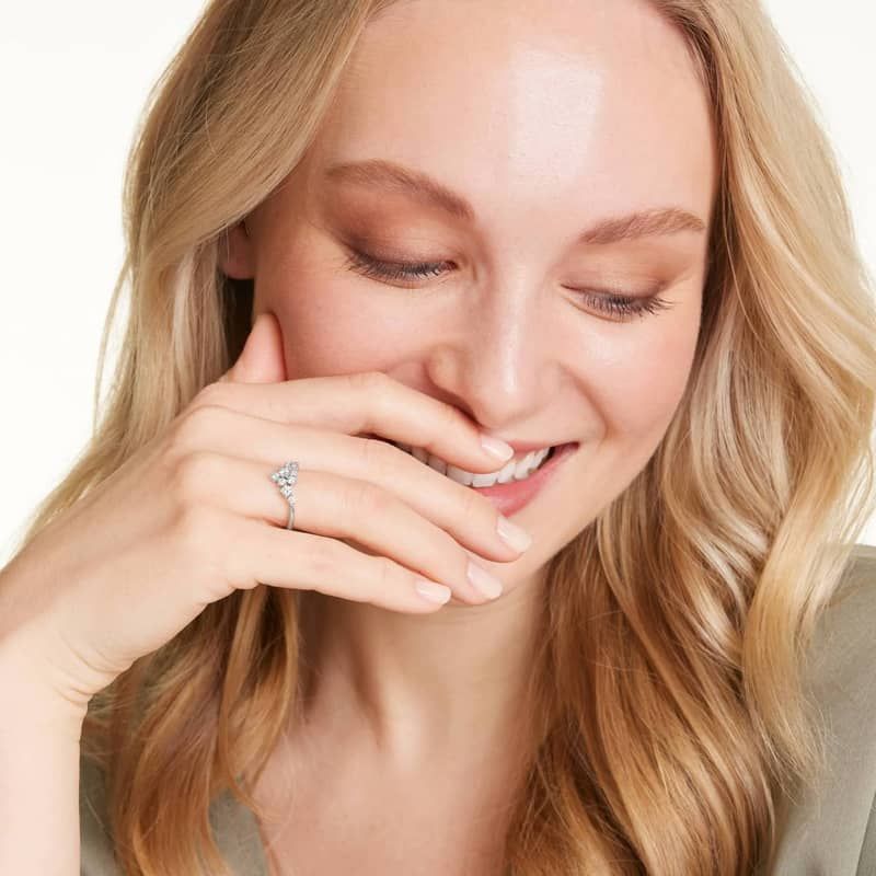 Cosmos Tiara Lab-Grown Diamond Ring In 14K White Gold