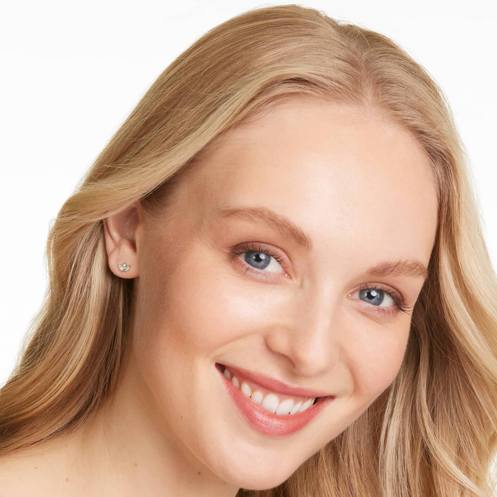 Azalea Lab-Grown Diamond Stud Earrings In 14K Yellow Gold