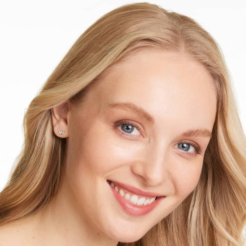 Azalea Lab-Grown Diamond Stud Earrings In 14K Yellow Gold