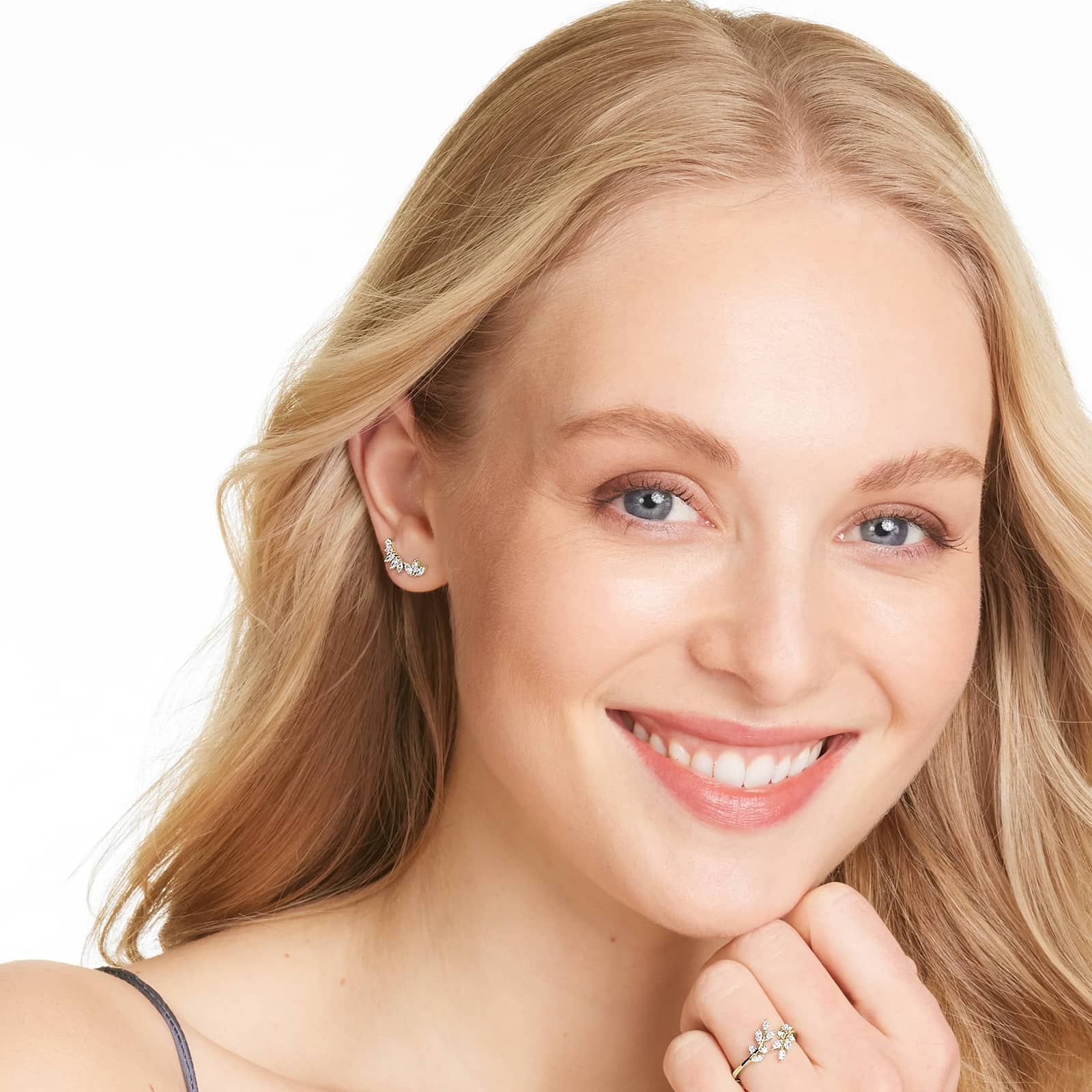 Azalea Lab-Grown Diamond Stud Earrings In 14K Yellow Gold